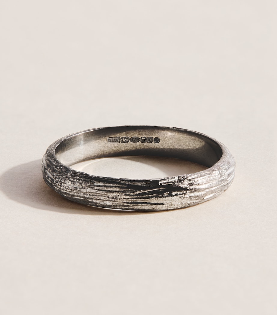 Bleue Burnham Sterling Silver Oak Band Ring Silver Image 1