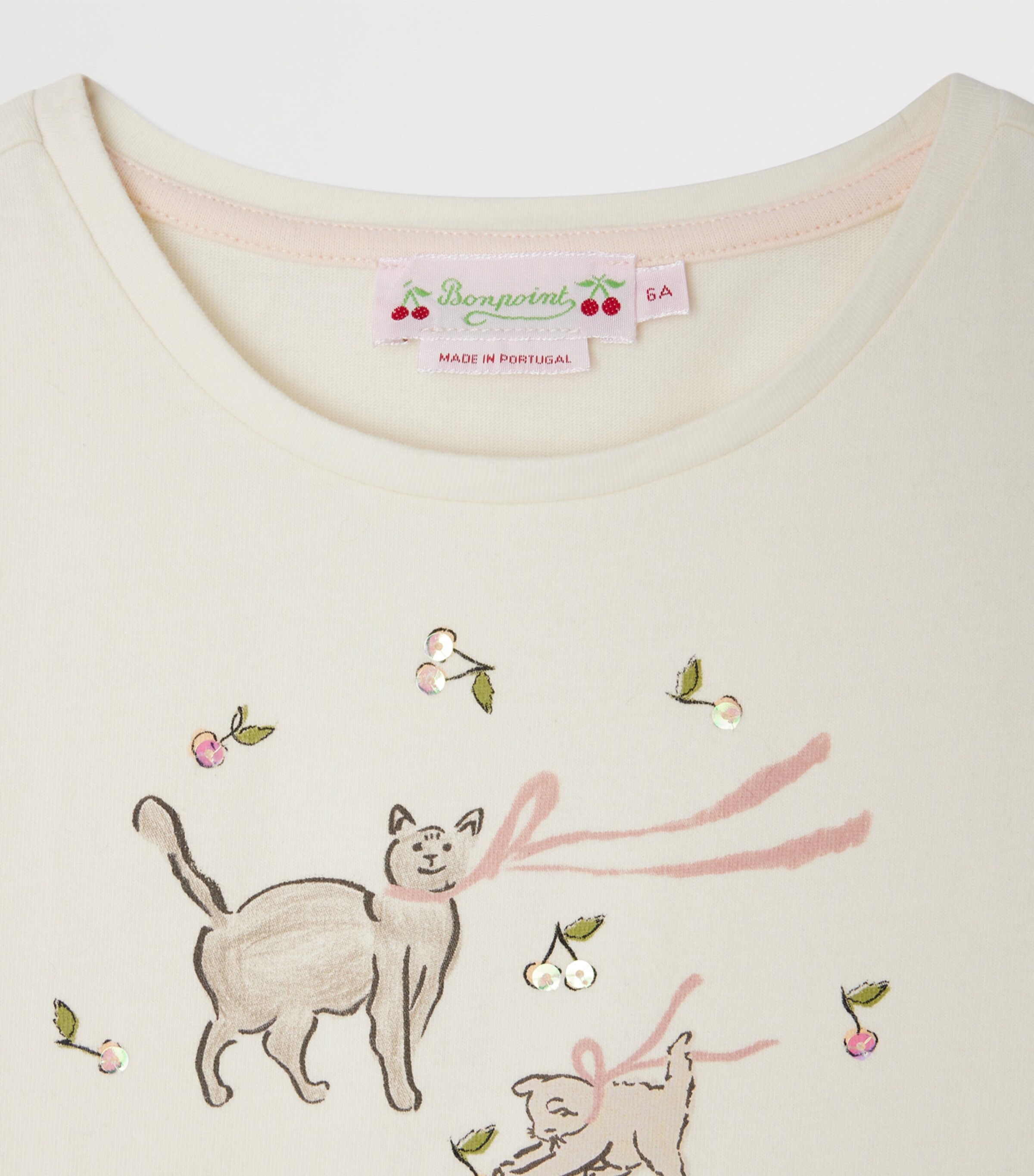 Cotton Printed T-Shirt (4-8 Years) UPB ECRU Image 3