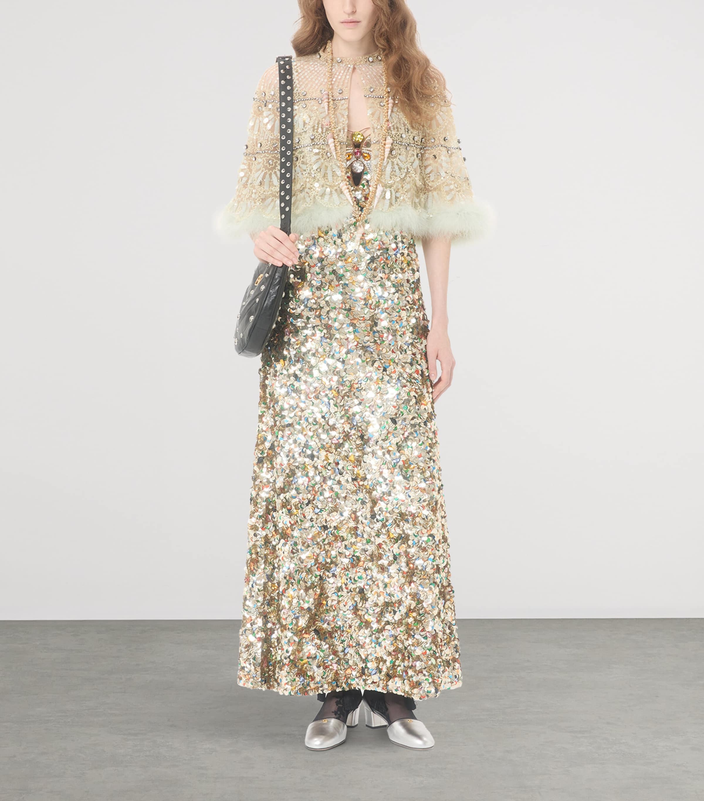 Valentino Womens Embellished Maxi Dress Image 5