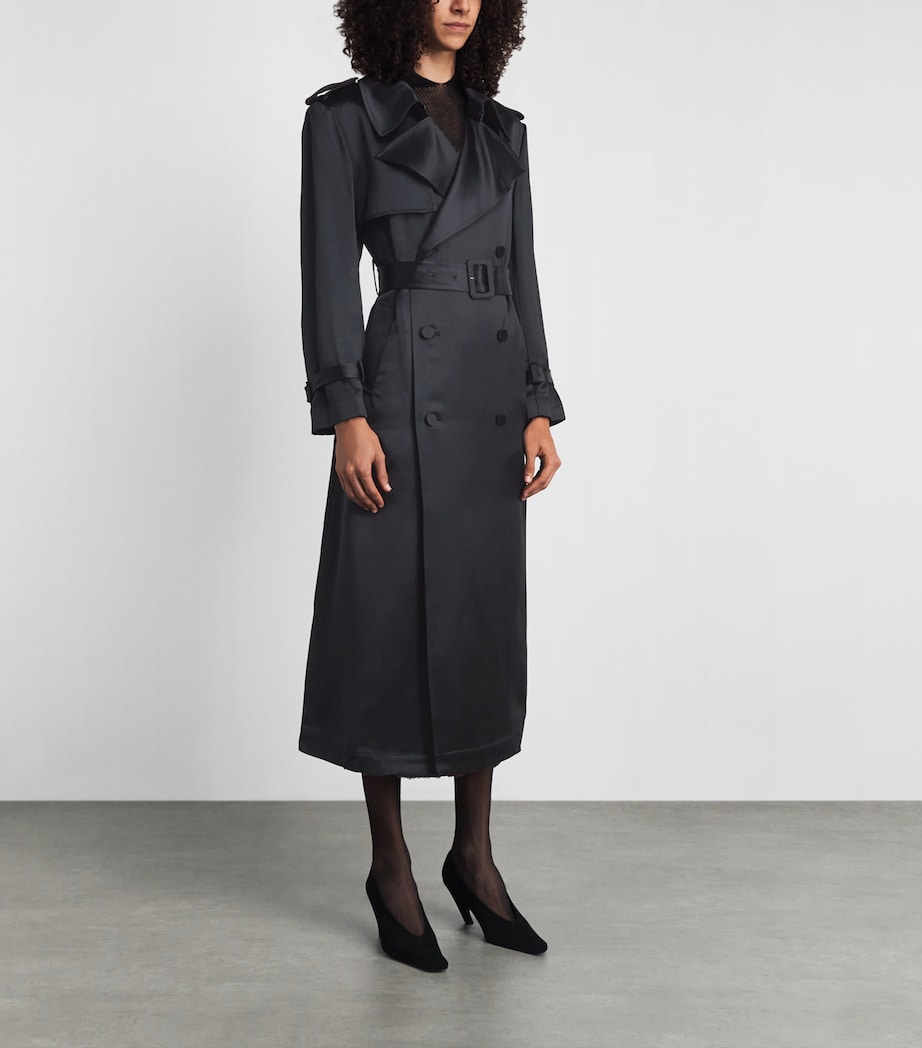 Simkhai Womens Alvida Belted Overcoat Black Image 4