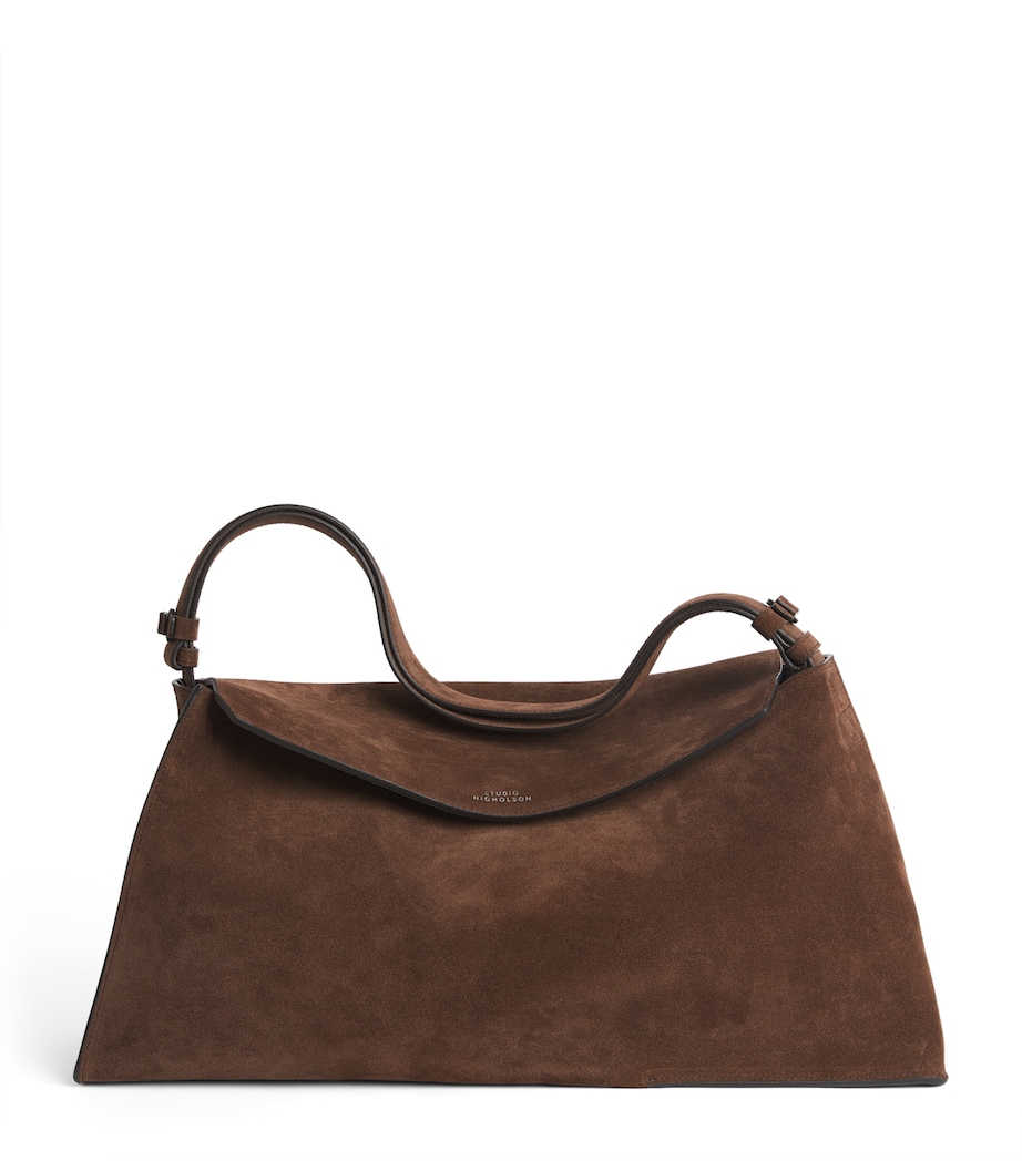 Studio Nicholson Suede Shiboru Shoulder Bag Cocoa Image 1