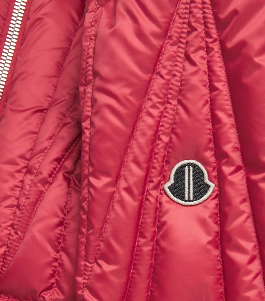 Rick Owens Mens x Moncler Down Geocamo Flight Jacket Carnelian Image 6