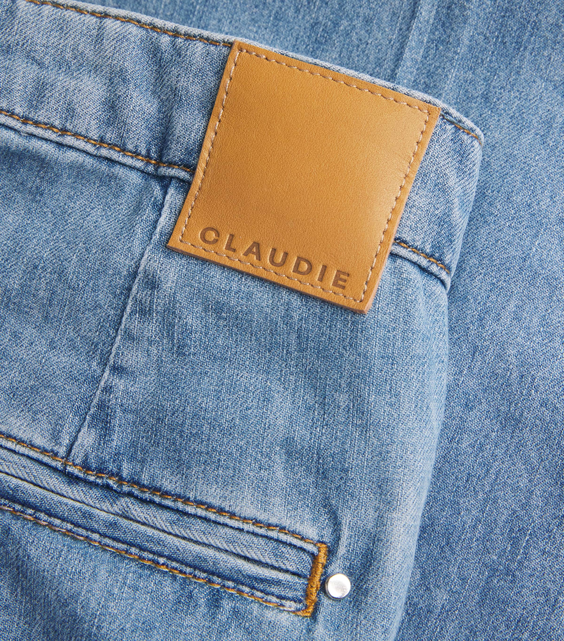 Button-Up-Panel Wide-Leg Jeans LIGHT BLUE DENIM Image 5