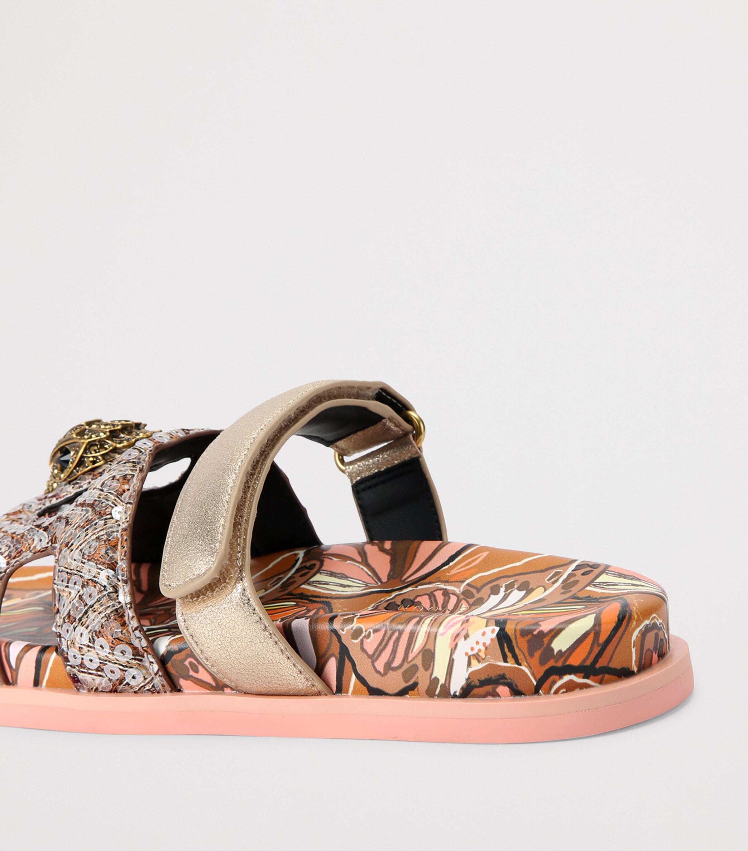 Kurt Geiger London Leather Cut-Out Eagle Sandals Brown/oth Image 3