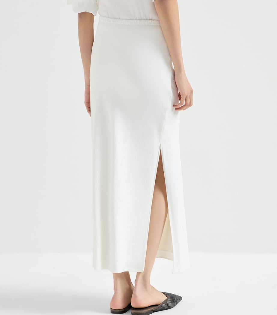 Brunello Cucinelli Womens Drawstring Midi Skirt Image 5