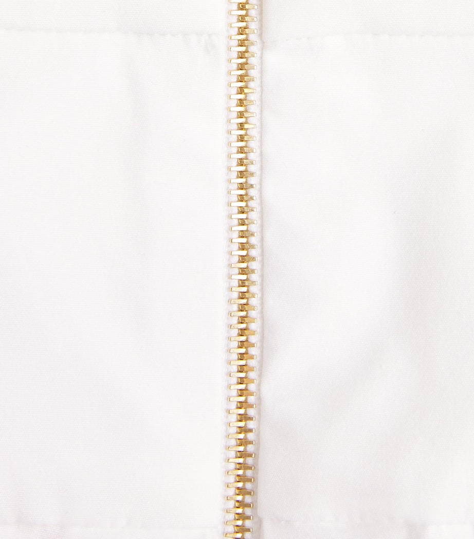 Carolina Herrera Womens Drop-Waist Midi Skirt White Image 6