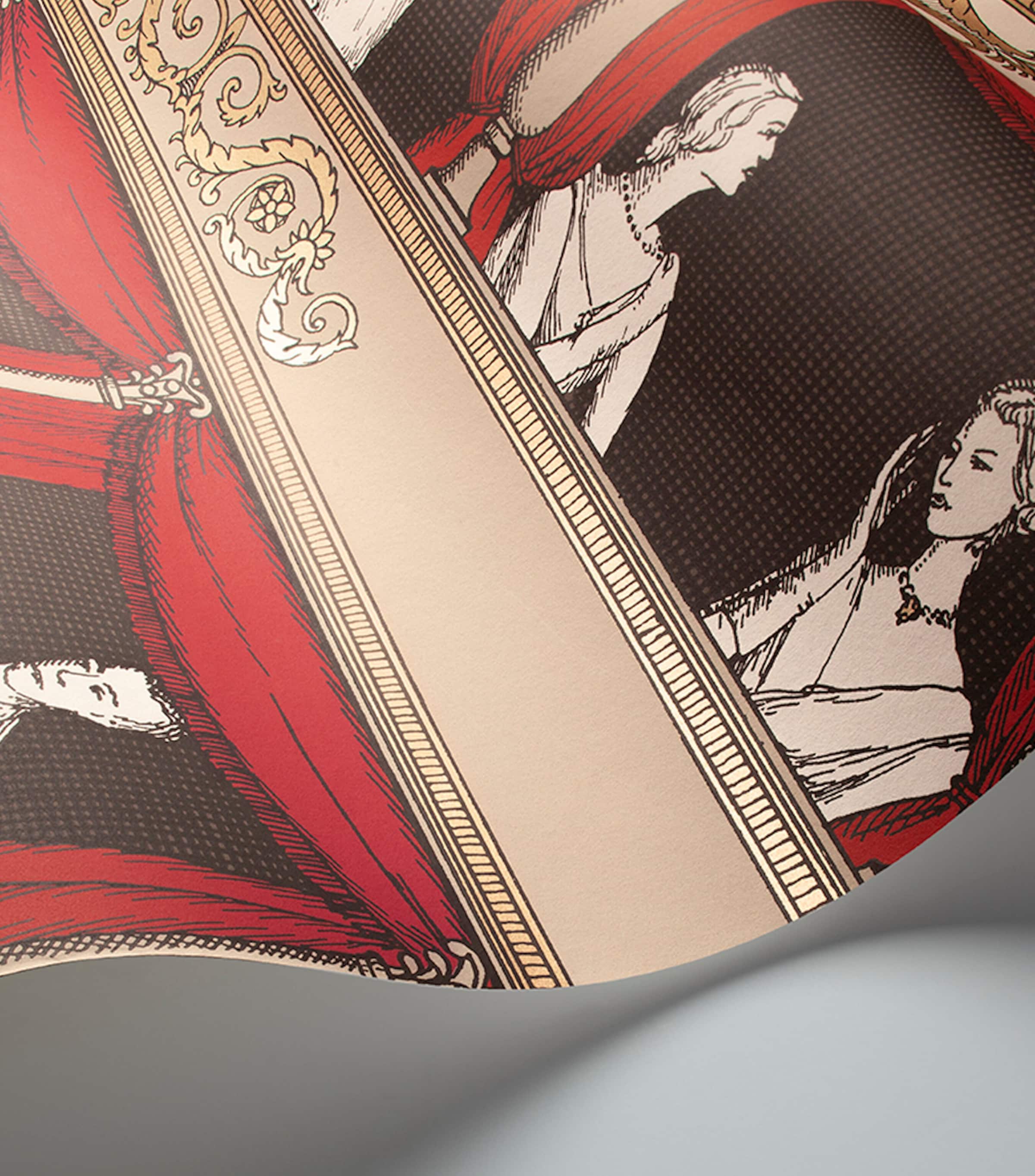 x Fornasetti Teatro Wallpaper Roll LINEN & ROUGE Image 2