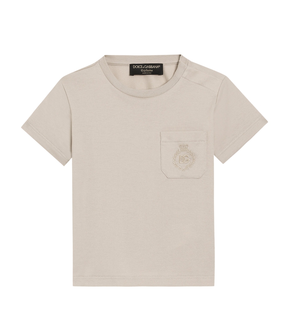 Cotton Logo Crest T-Shirt (3-30 Months) M0299-PARCHMENT Image 1