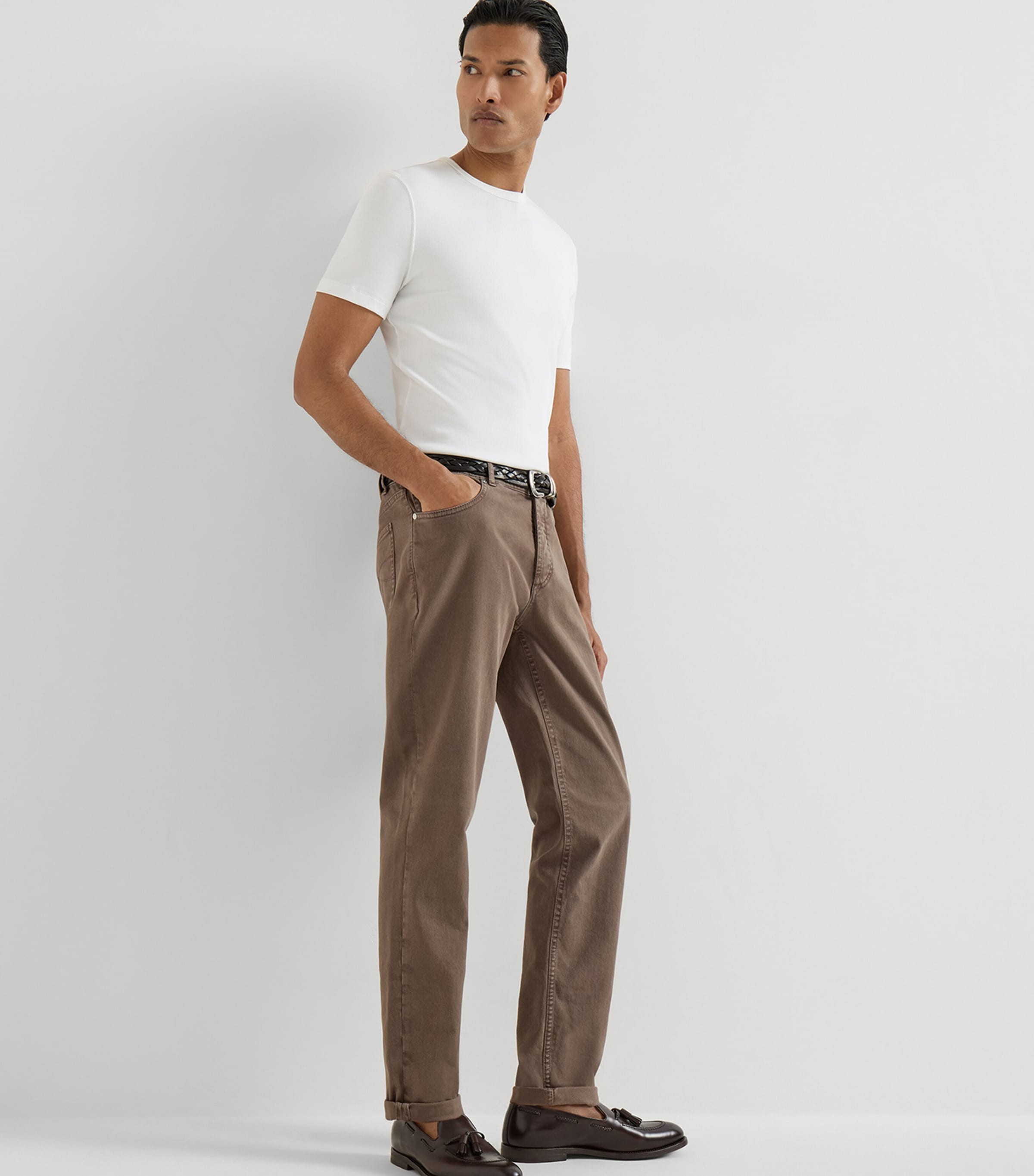 Garment-Dyed Comfort Cotton Jeans C7503 Image 4