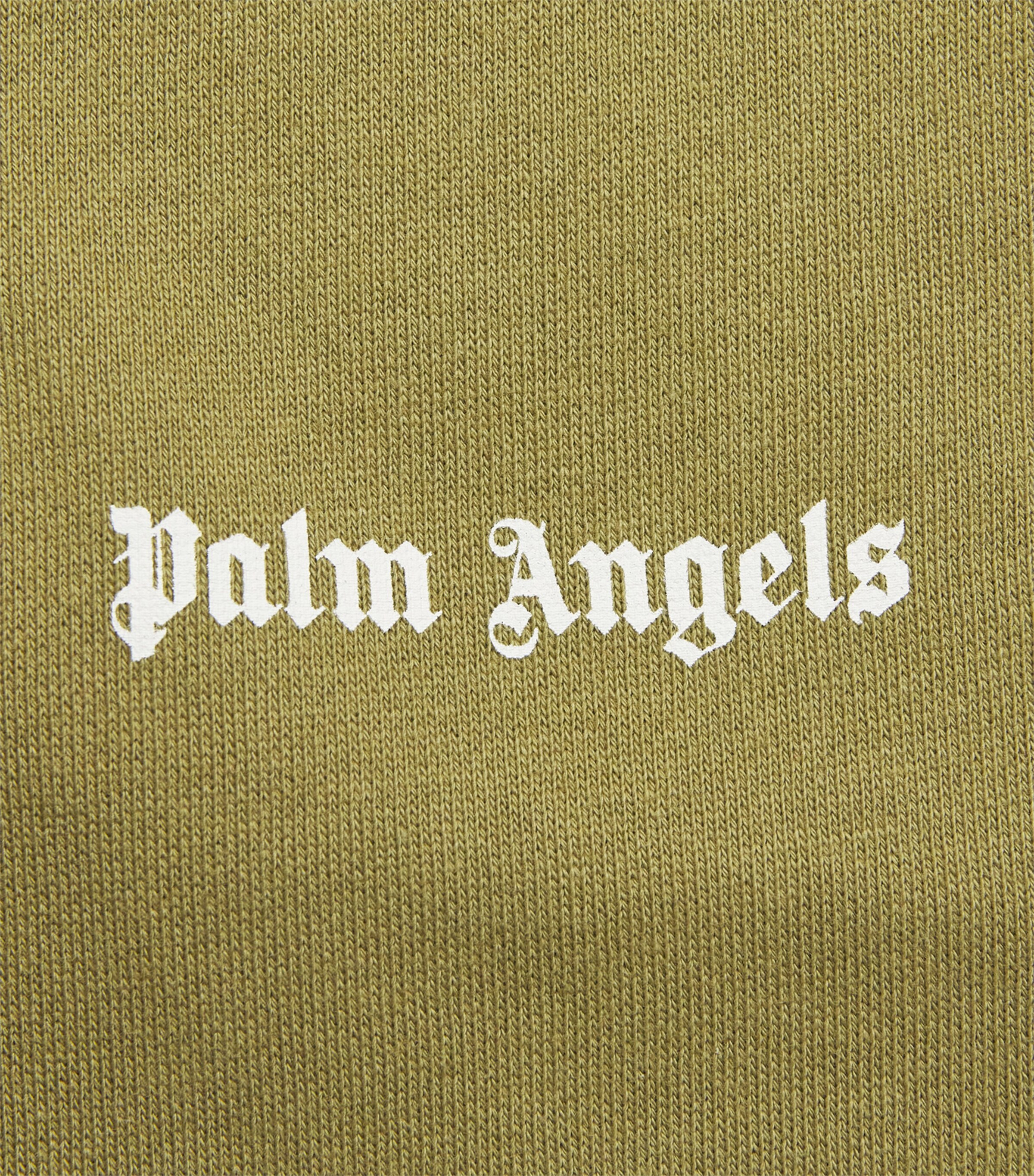 Palm Angels Kids Cotton Drawstring Sweatpants (4-12+ Years) Olive Drab Image 3