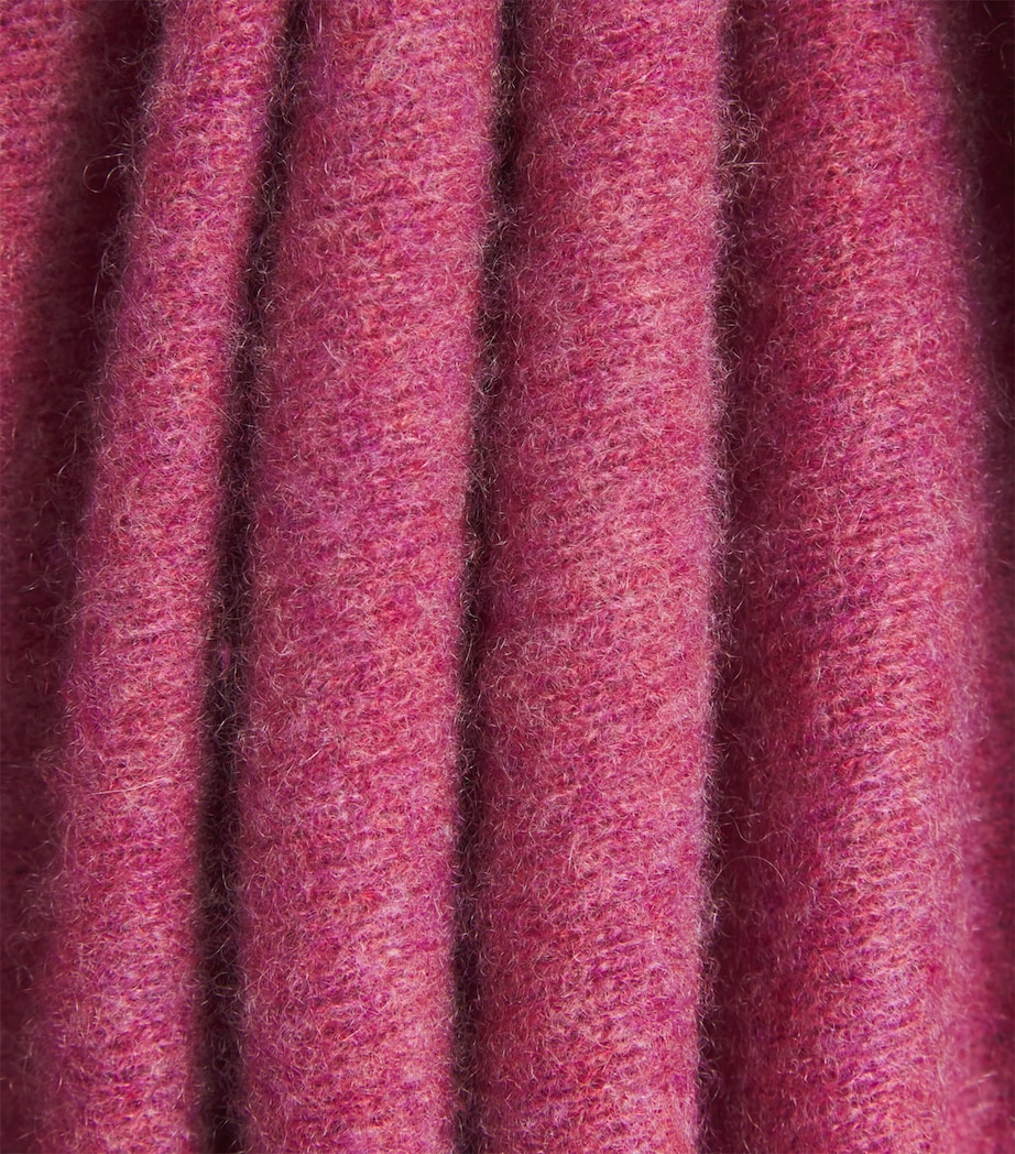 Le Kasha Womens Organic Cashmere Jacksob Polo Sweater Raspberry Image 6