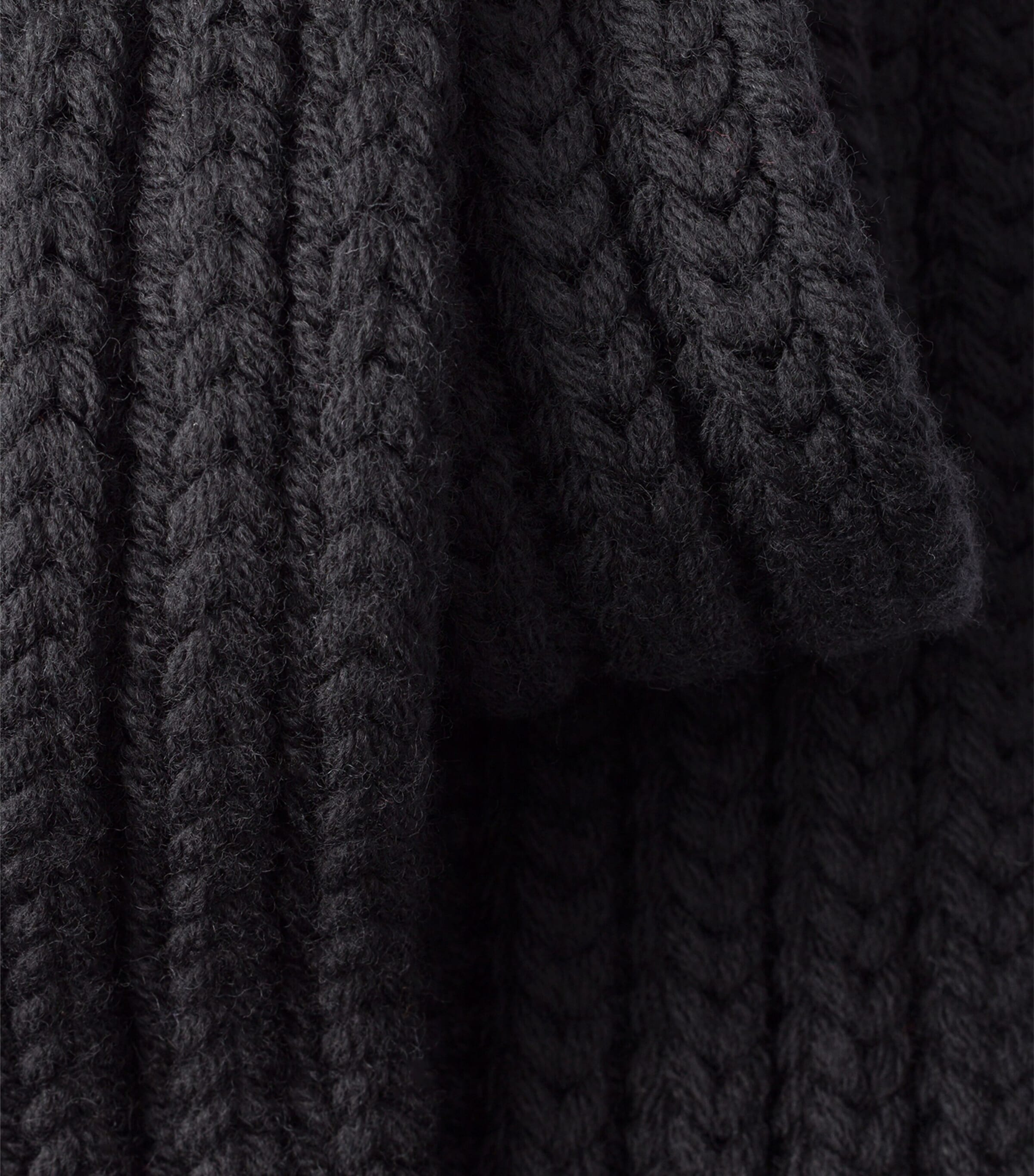 Prada Virgin Wool Logo Scarf Black Image 3