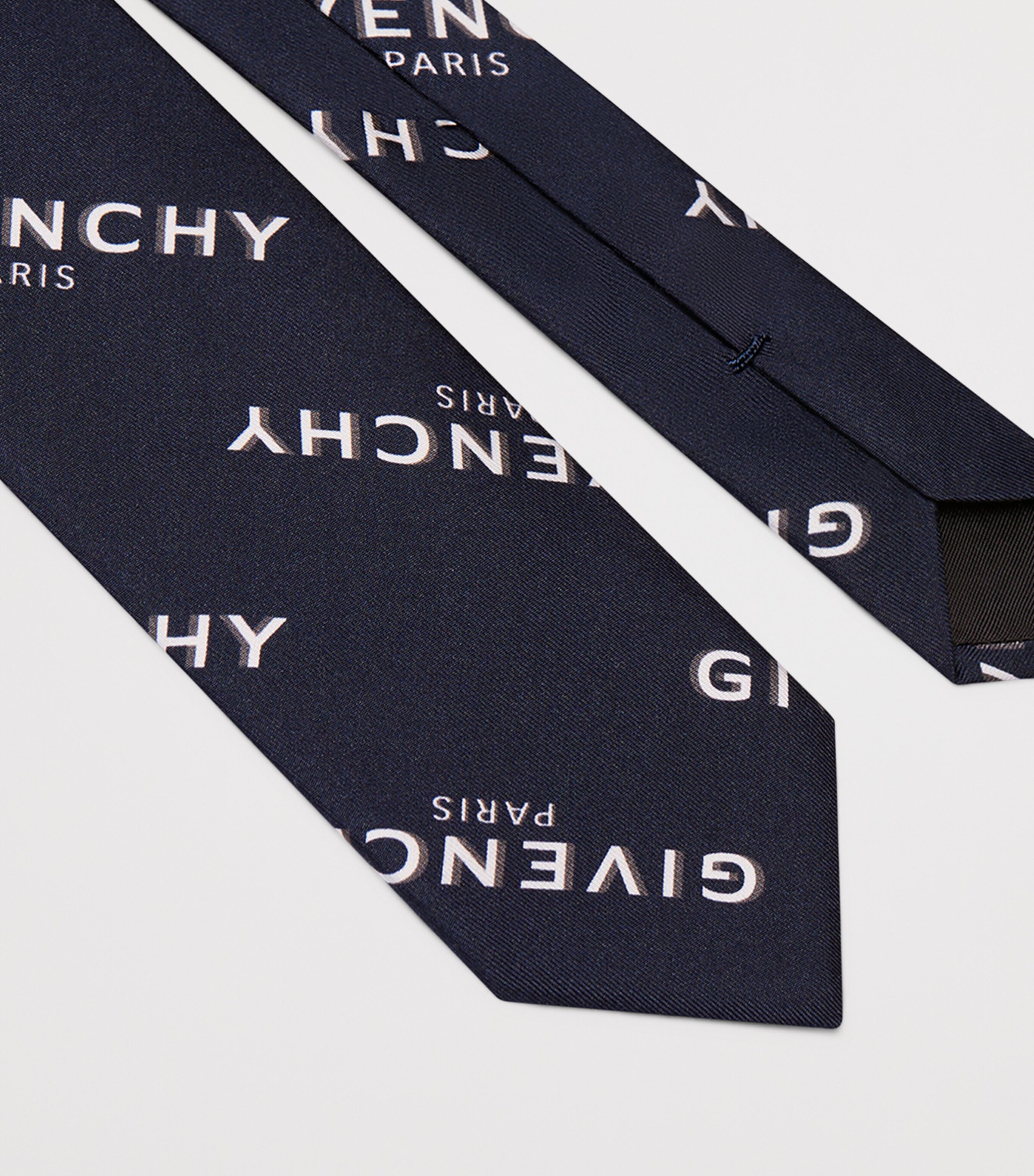 Silk Logo Tie NAVY Image 2