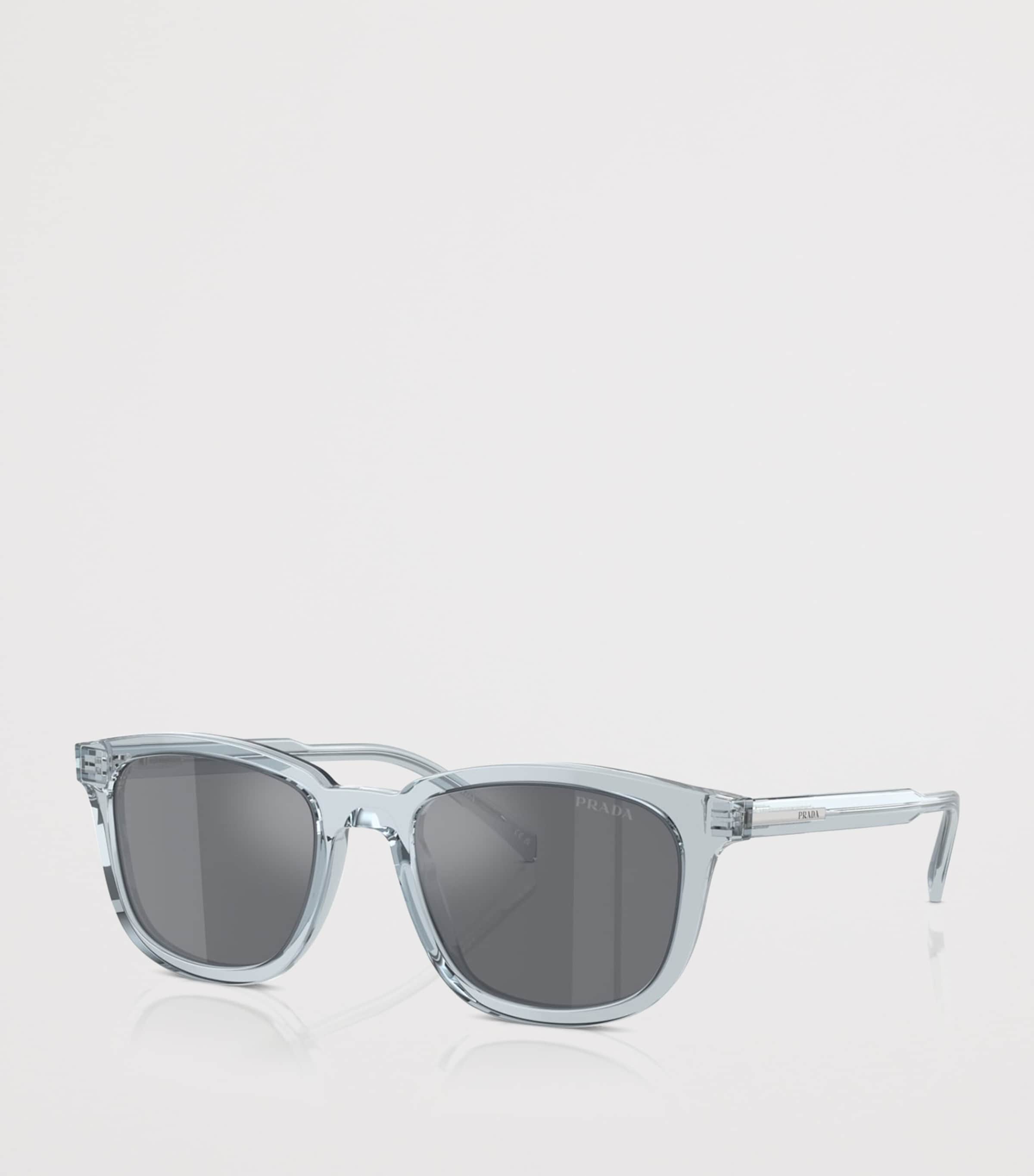 Prada Acetate Pillow Sunglasses Clear Image 2