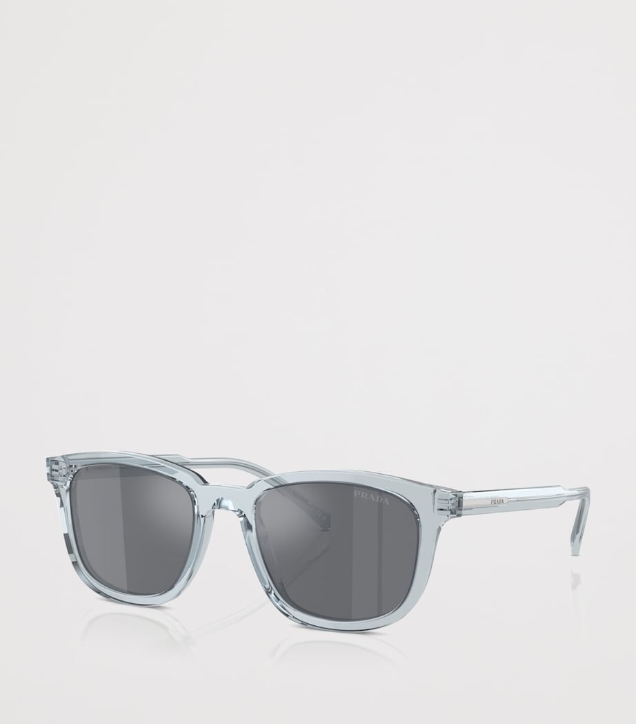 Prada Acetate Pillow Sunglasses Clear Image 2