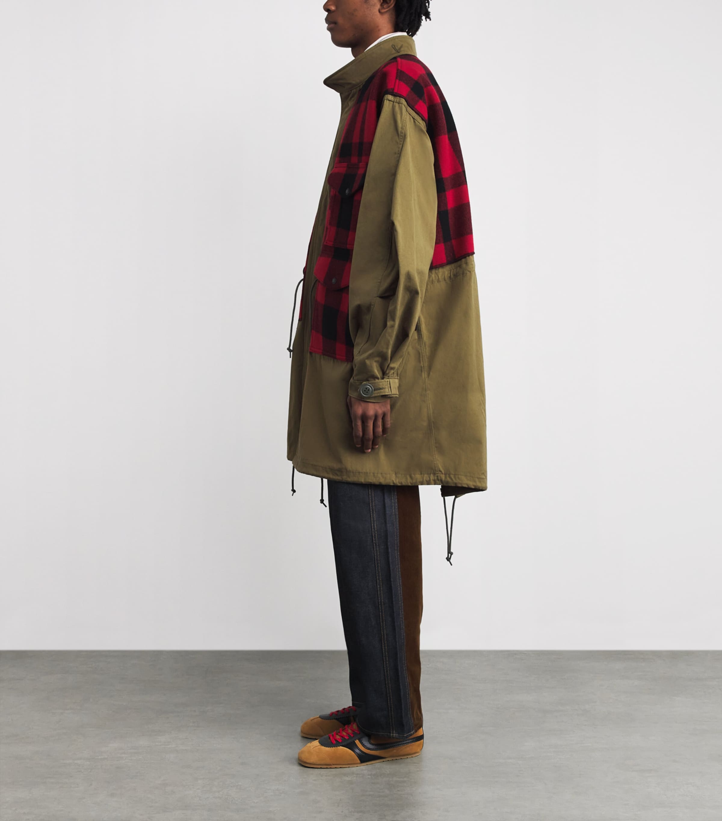 x Filson Cotton Tartan Parka Jacket KHAKI X RED/BLK Image 2
