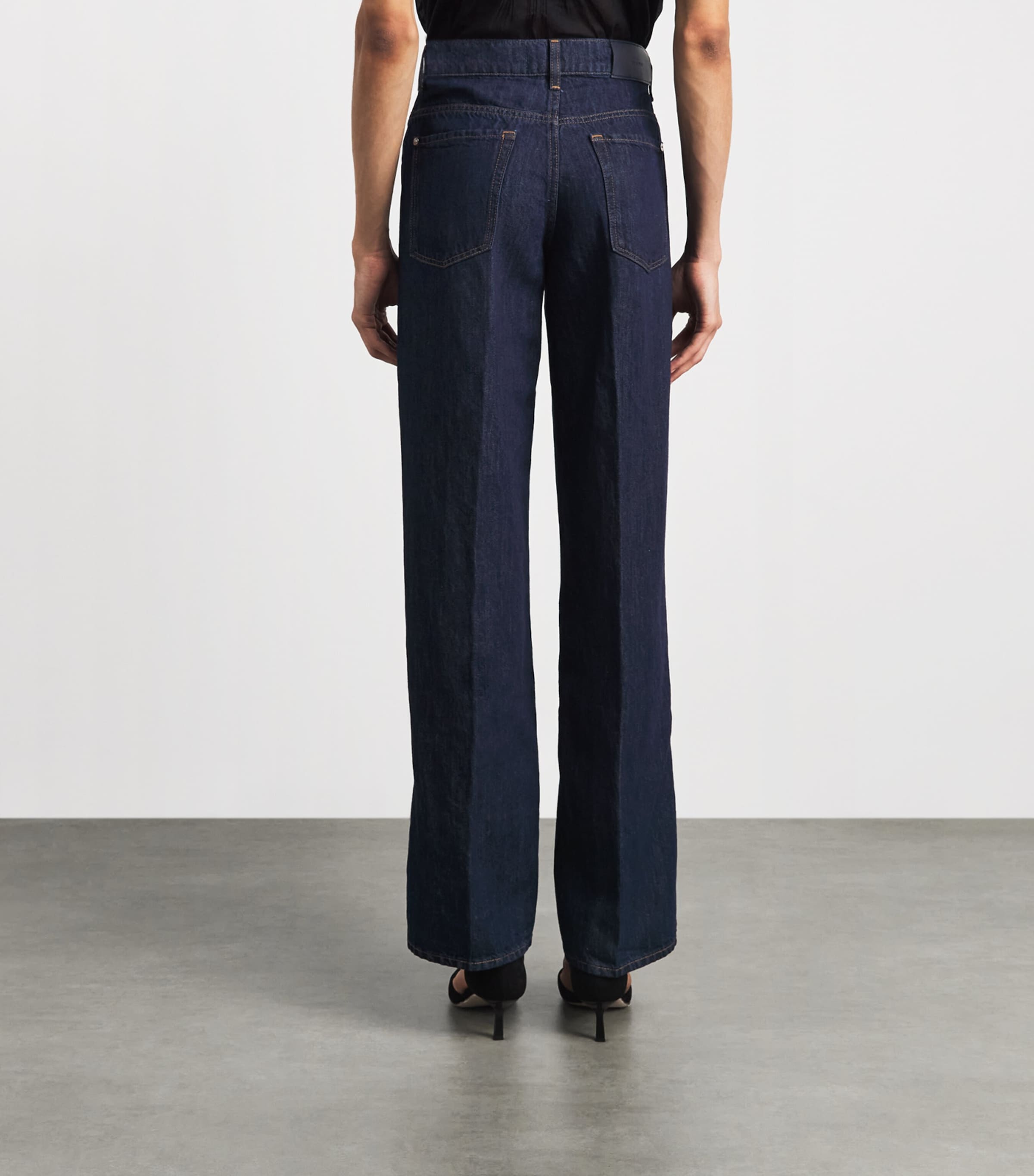 7 For All Mankind Womens Stovepipe High-Rise Straight Jeans Blossom Image 5