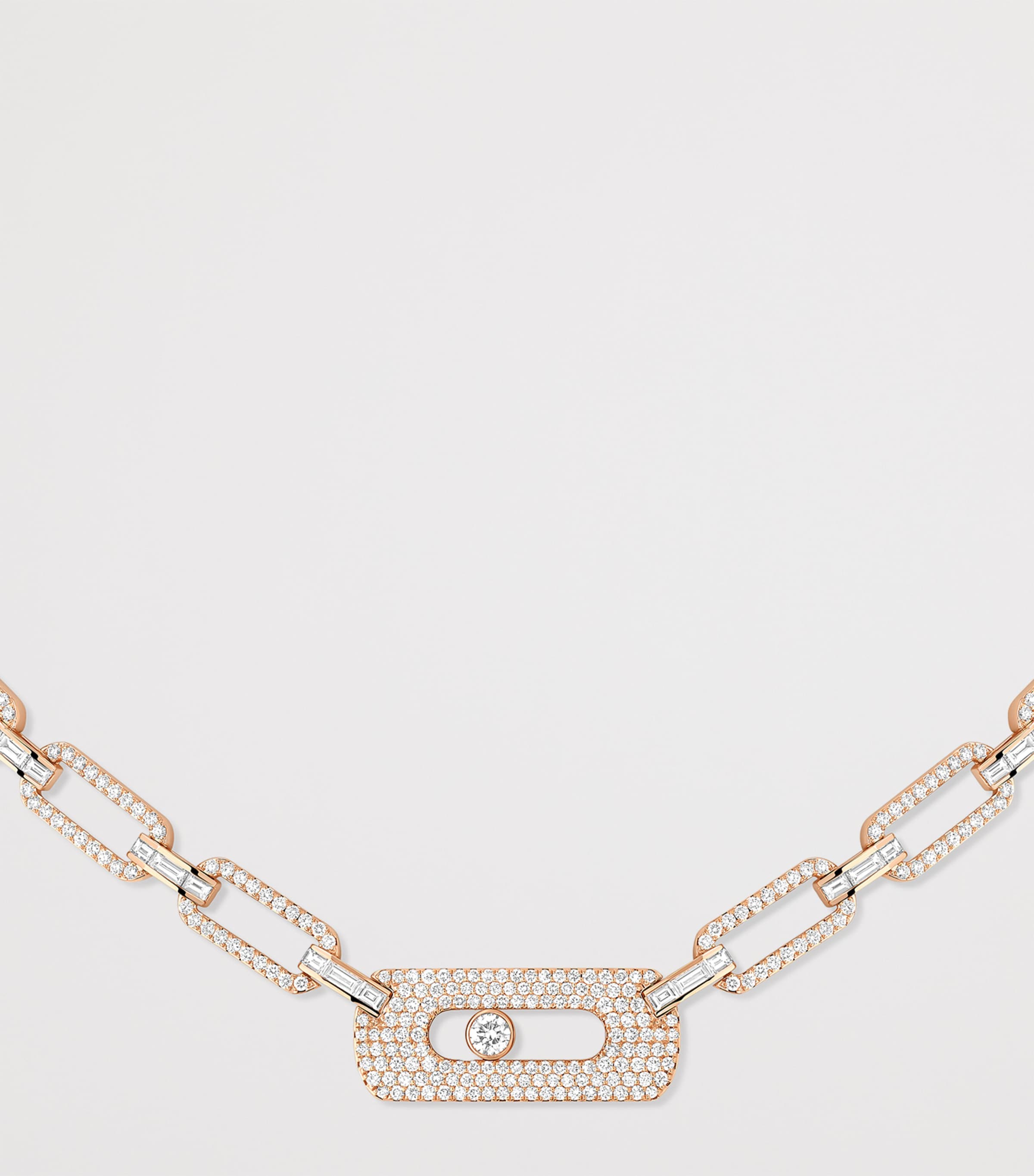 Messika Move Link Rose Gold and Diamond Necklace (4.50ct) Pink Gold Image 3