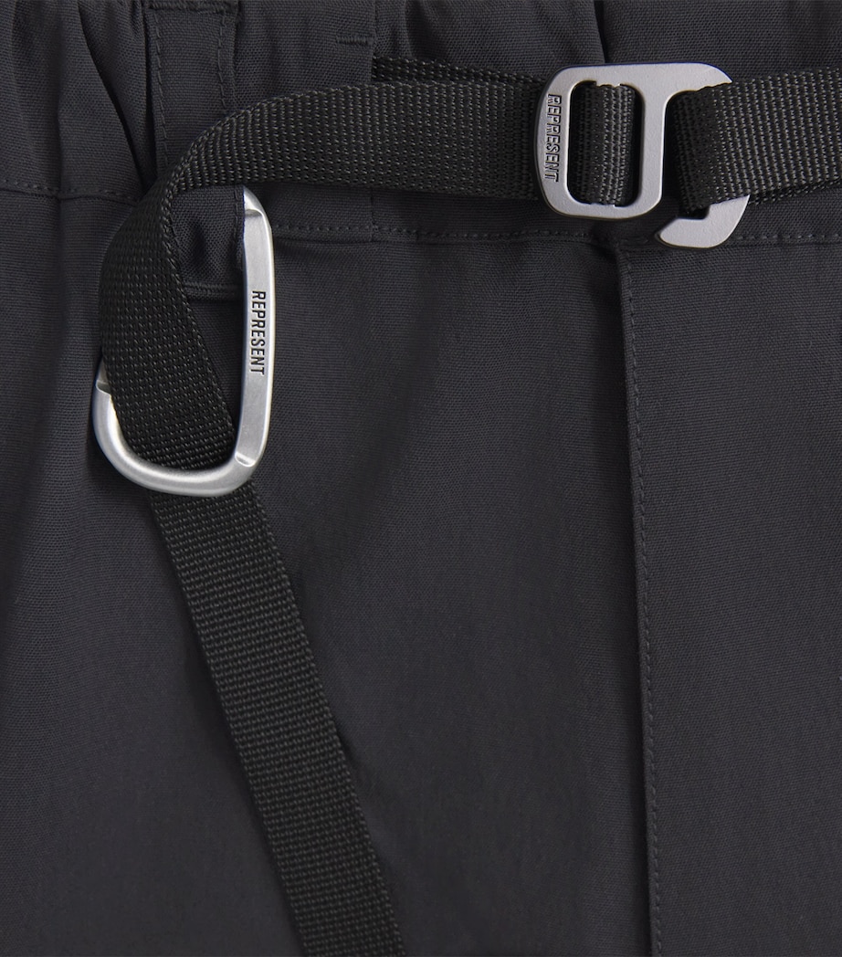Represent Mens Functional Cargo Trousers Black Image 6