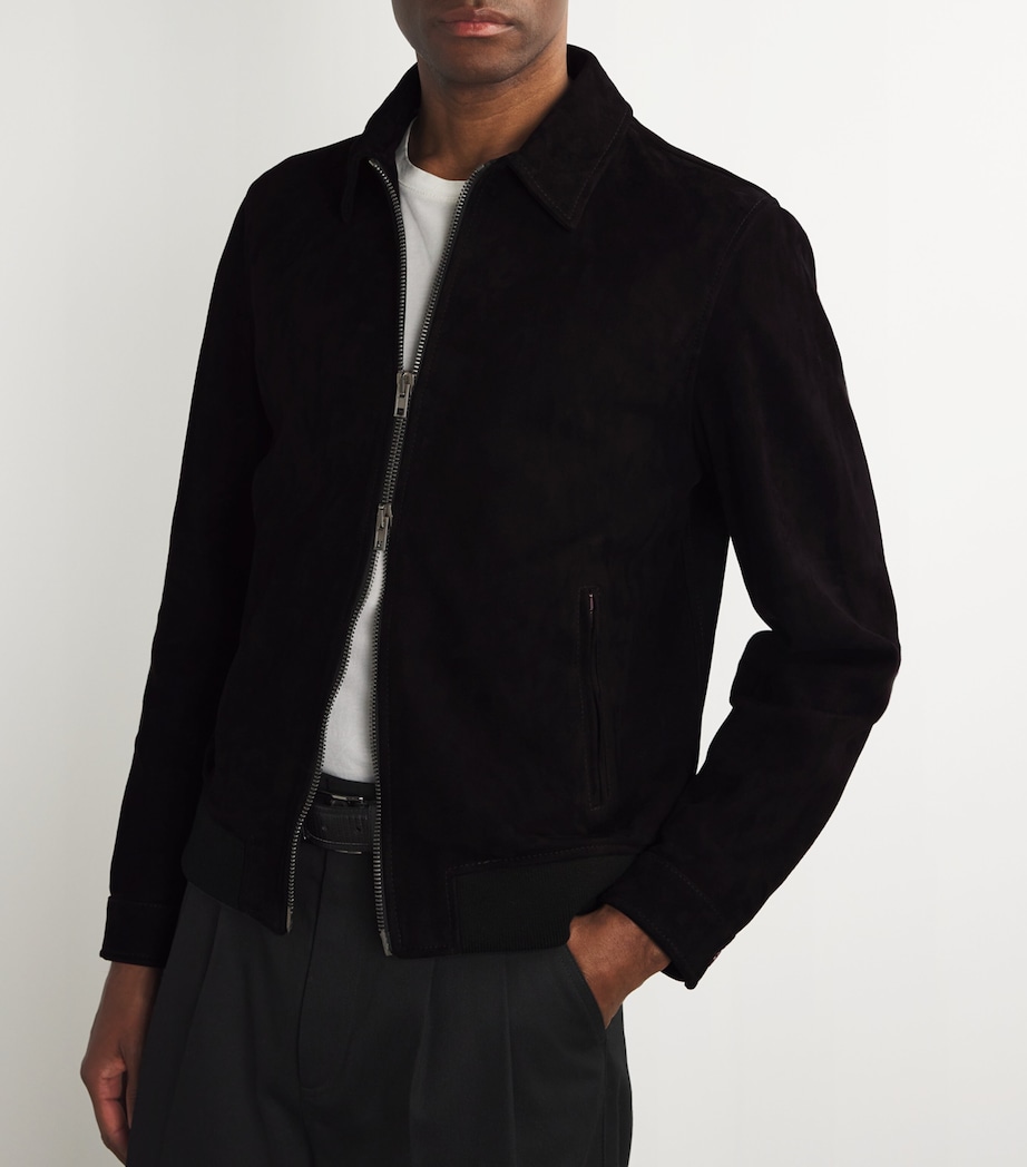 Suede Blouson Jacket BLACK Image 6
