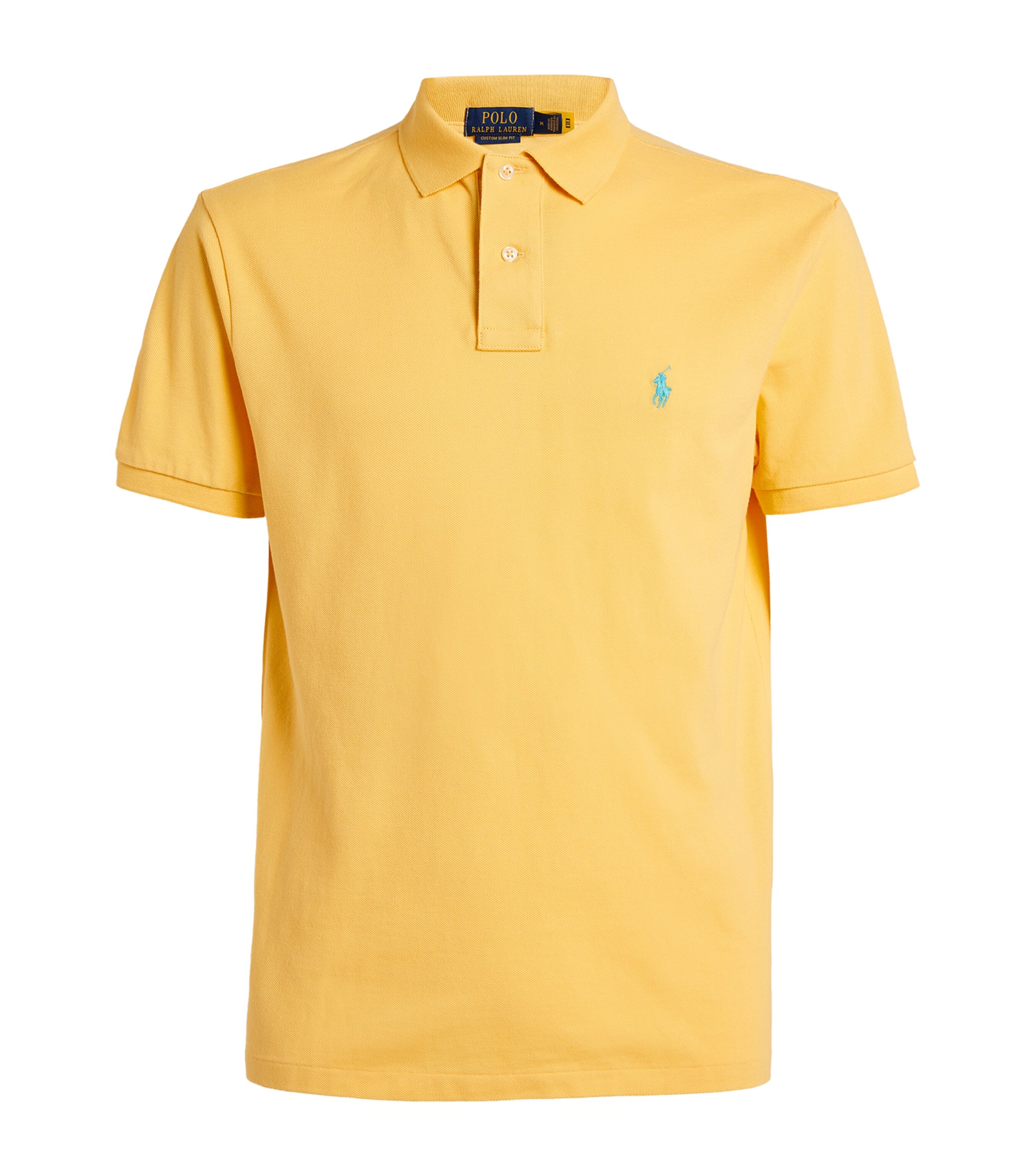 Polo Ralph Lauren Yellow Cotton Piquet Polo Shirt With Logo  In Yellow