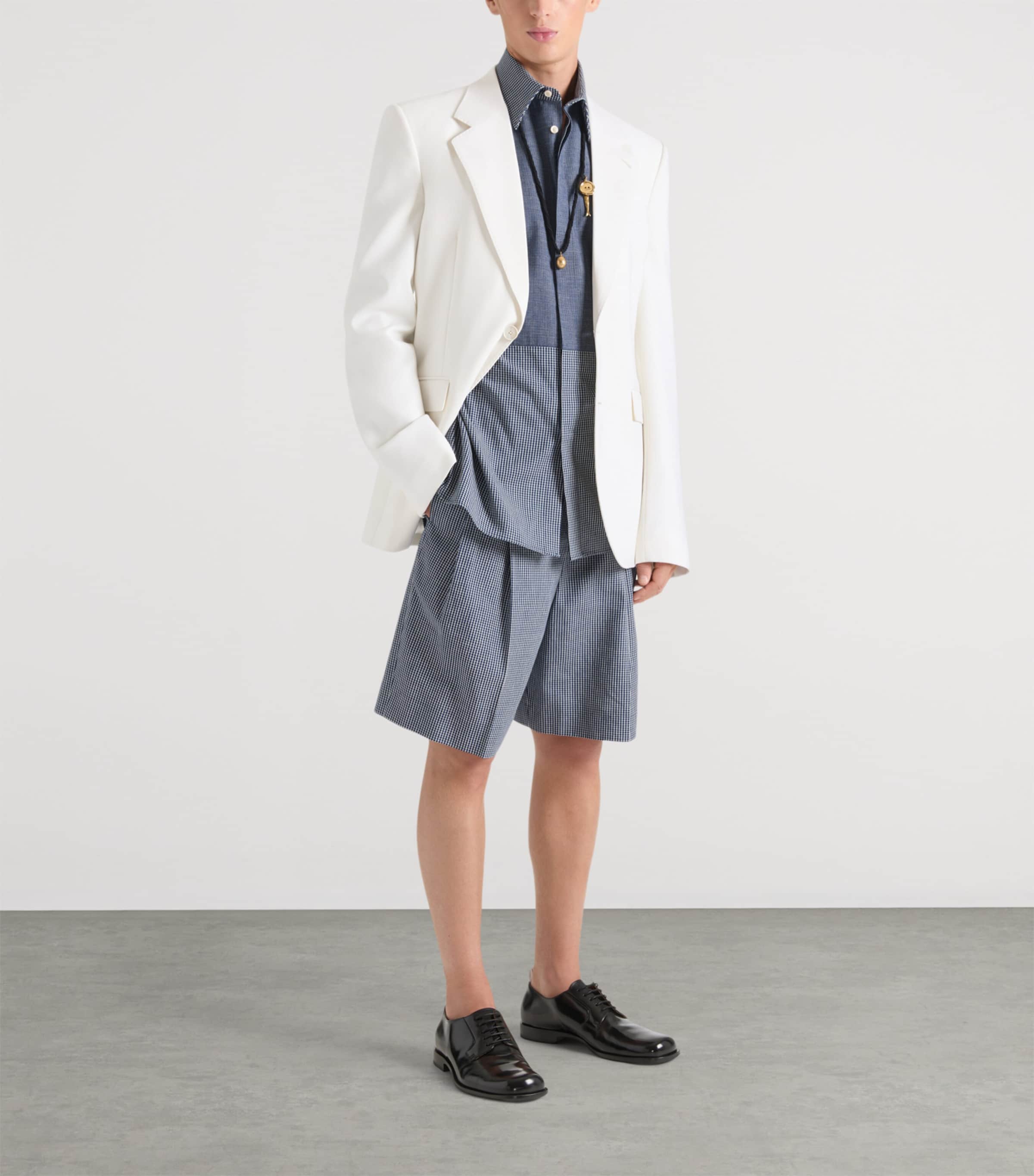 Wool-Mohair-Blend Single-Breasted Blazer IVORY Image 2