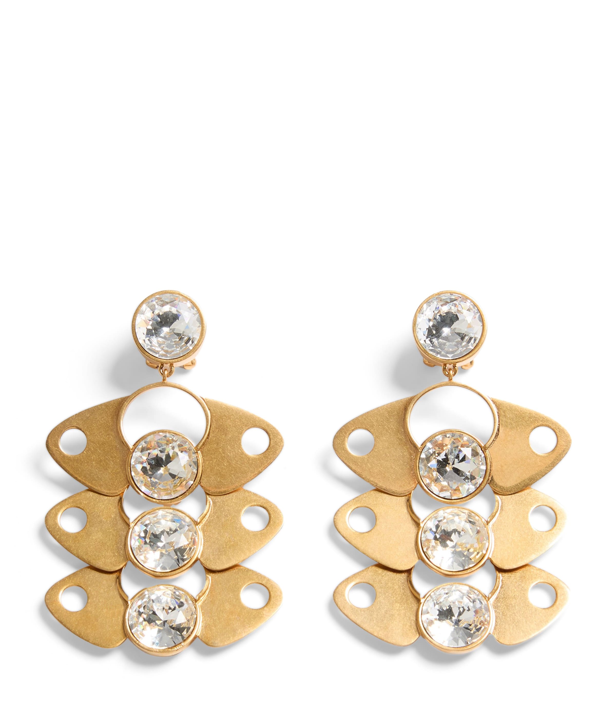 Valentino Garavani Crystal-Embellished Drop Earrings Image 1