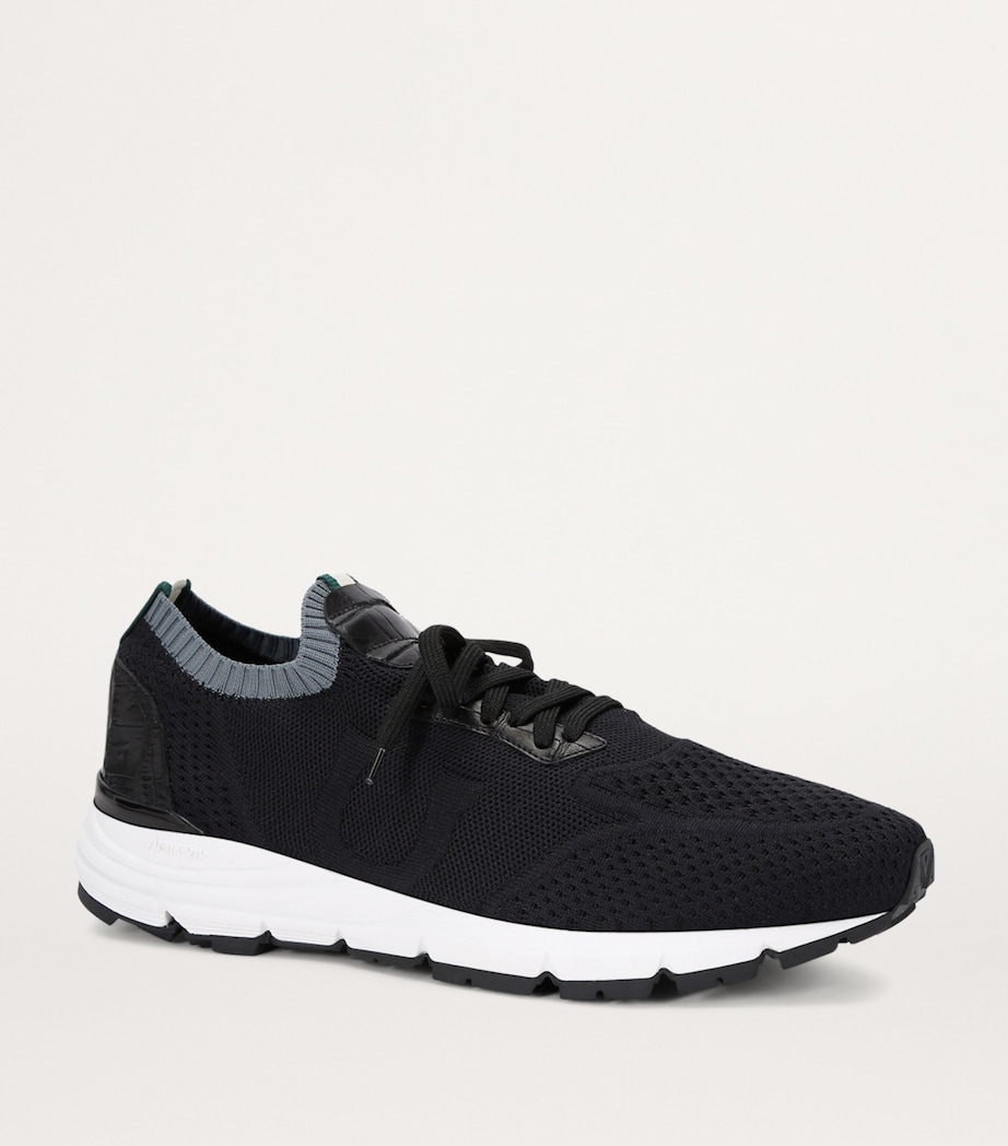 Knitted Low-Top Sneakers BLACK Image 3