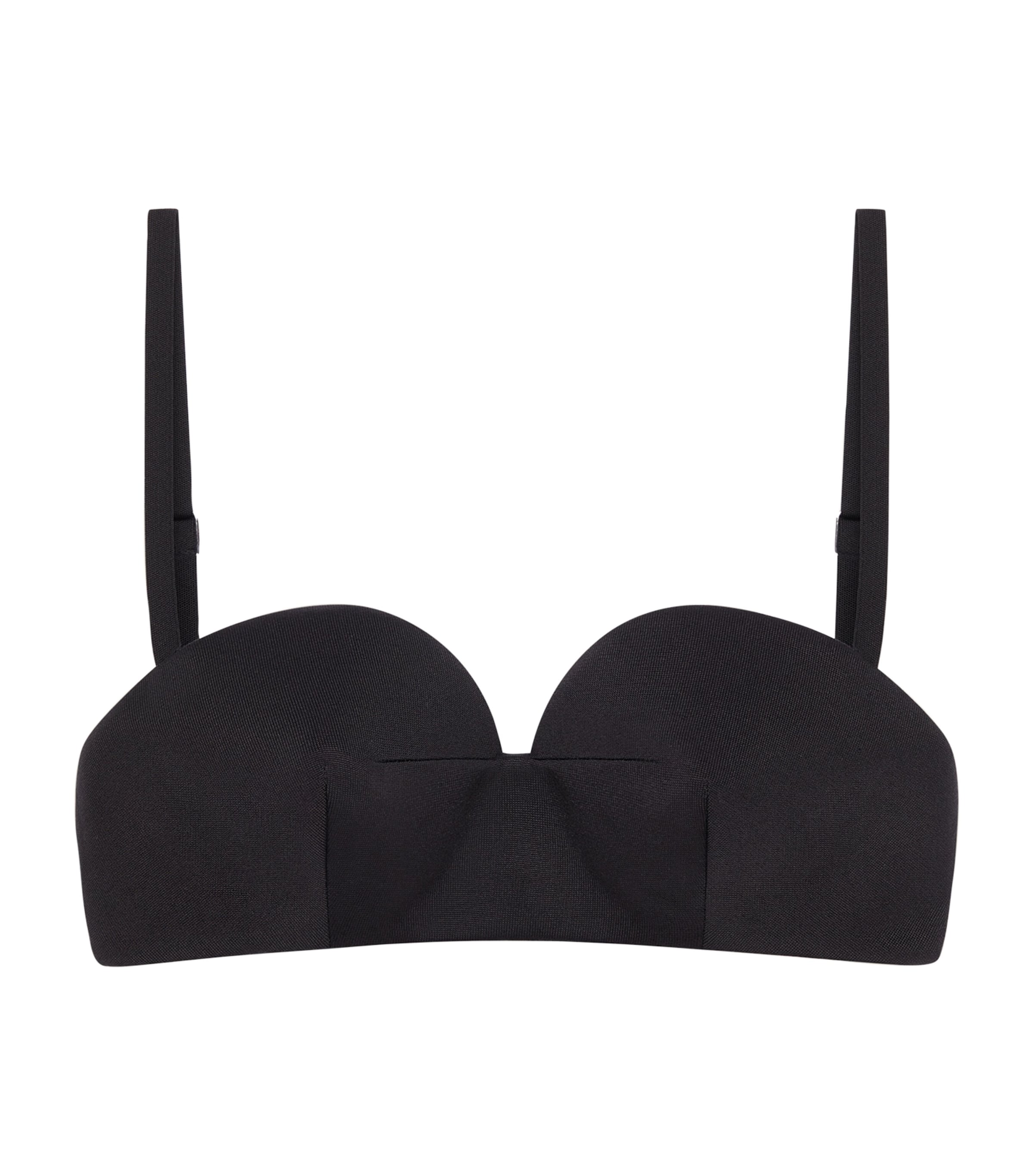 Silk-Blend Bra Top BLACK Image 1