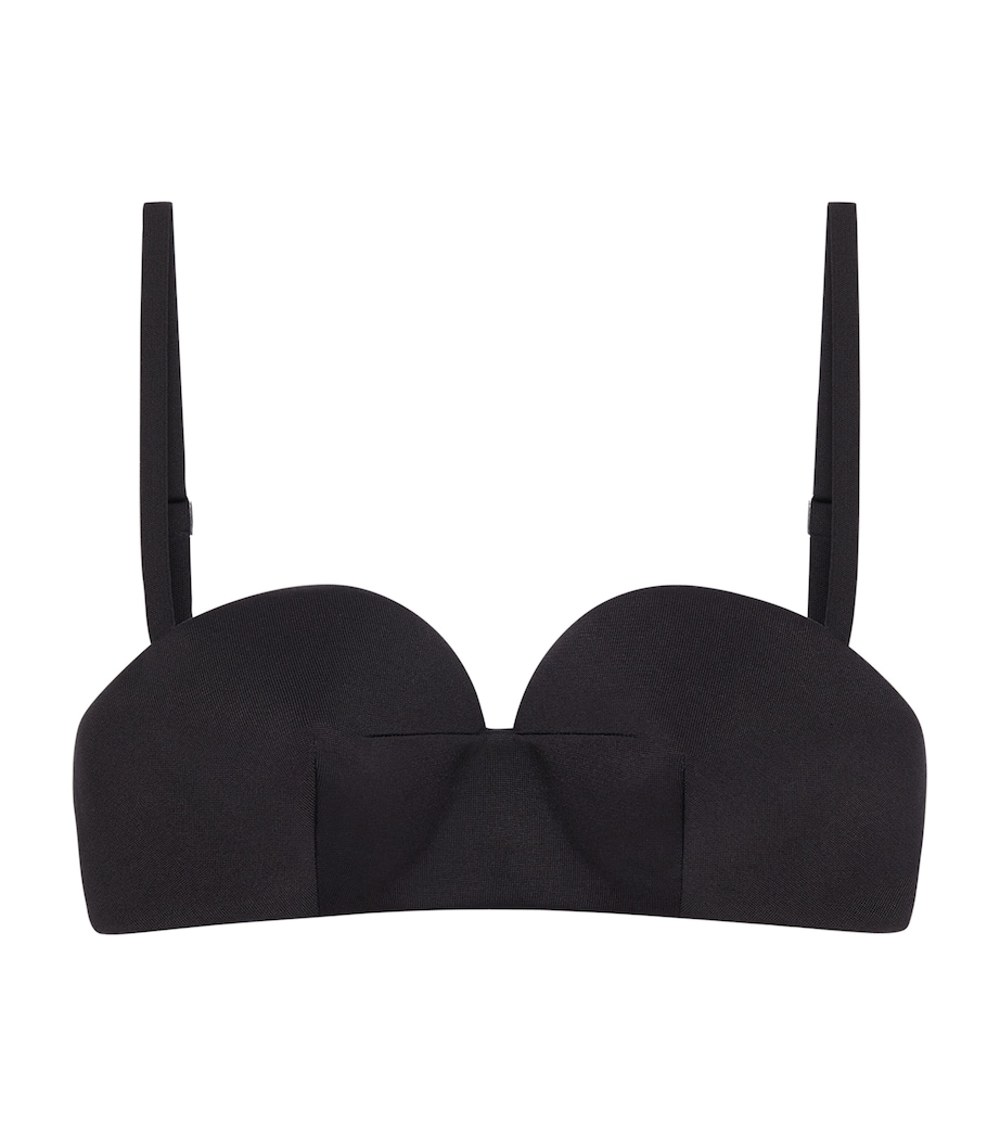 Silk-Blend Bra Top BLACK Image 1