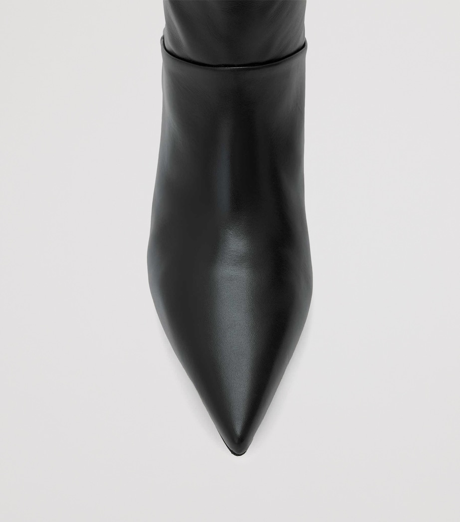 Leather Odyssey Knee-High Boots BLACK Image 7