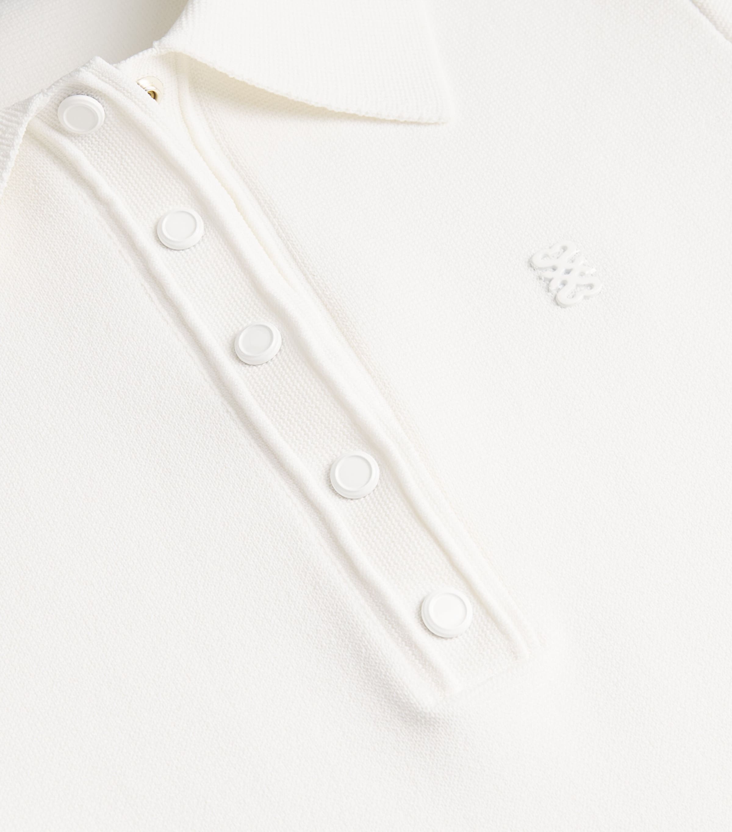 Knitted Polo Mini Dress ECRU Image 5