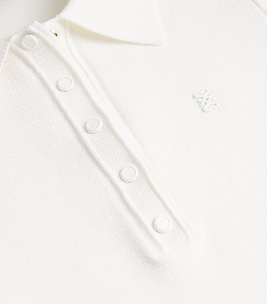 Knitted Polo Mini Dress ECRU Image 5