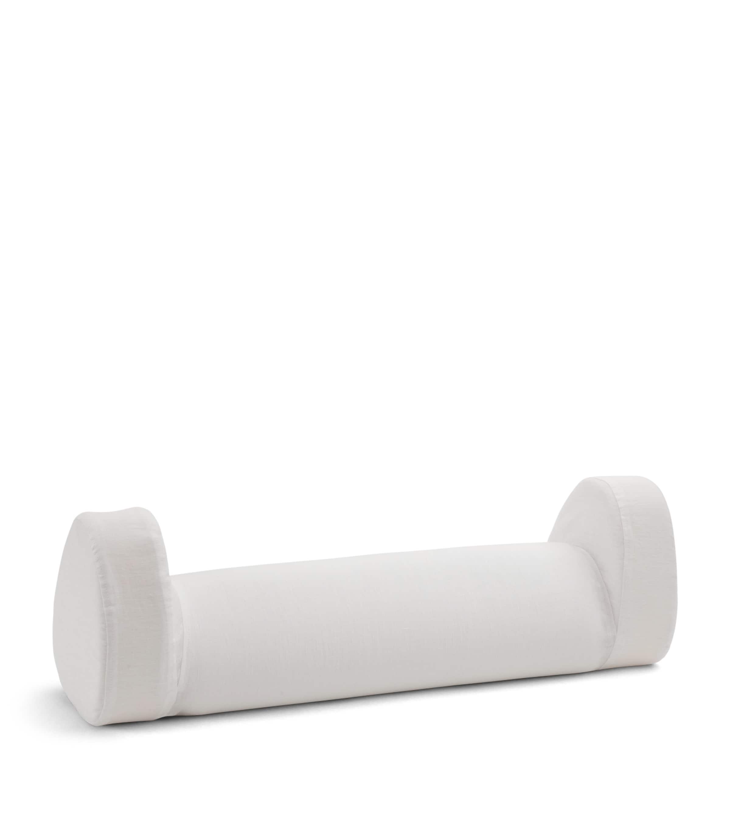 HYOUMANKIND Knee Pillow with Linen Pillowcase (64cm x 21cm) White Image 3