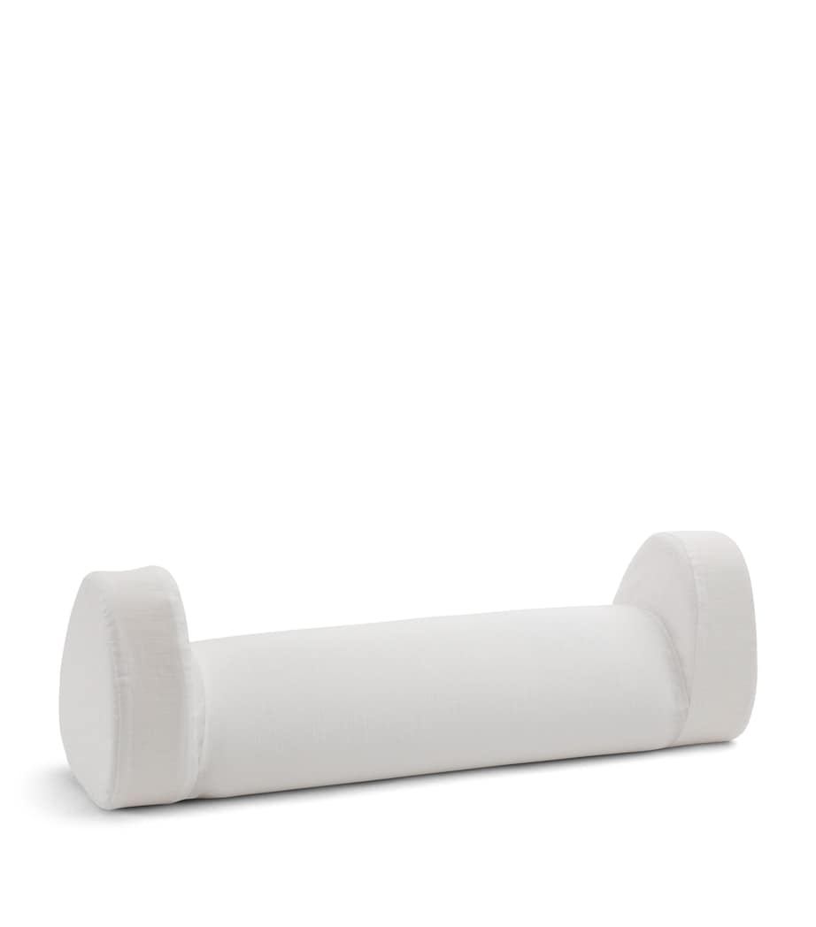 HYOUMANKIND Knee Pillow with Linen Pillowcase (64cm x 21cm) White Image 3