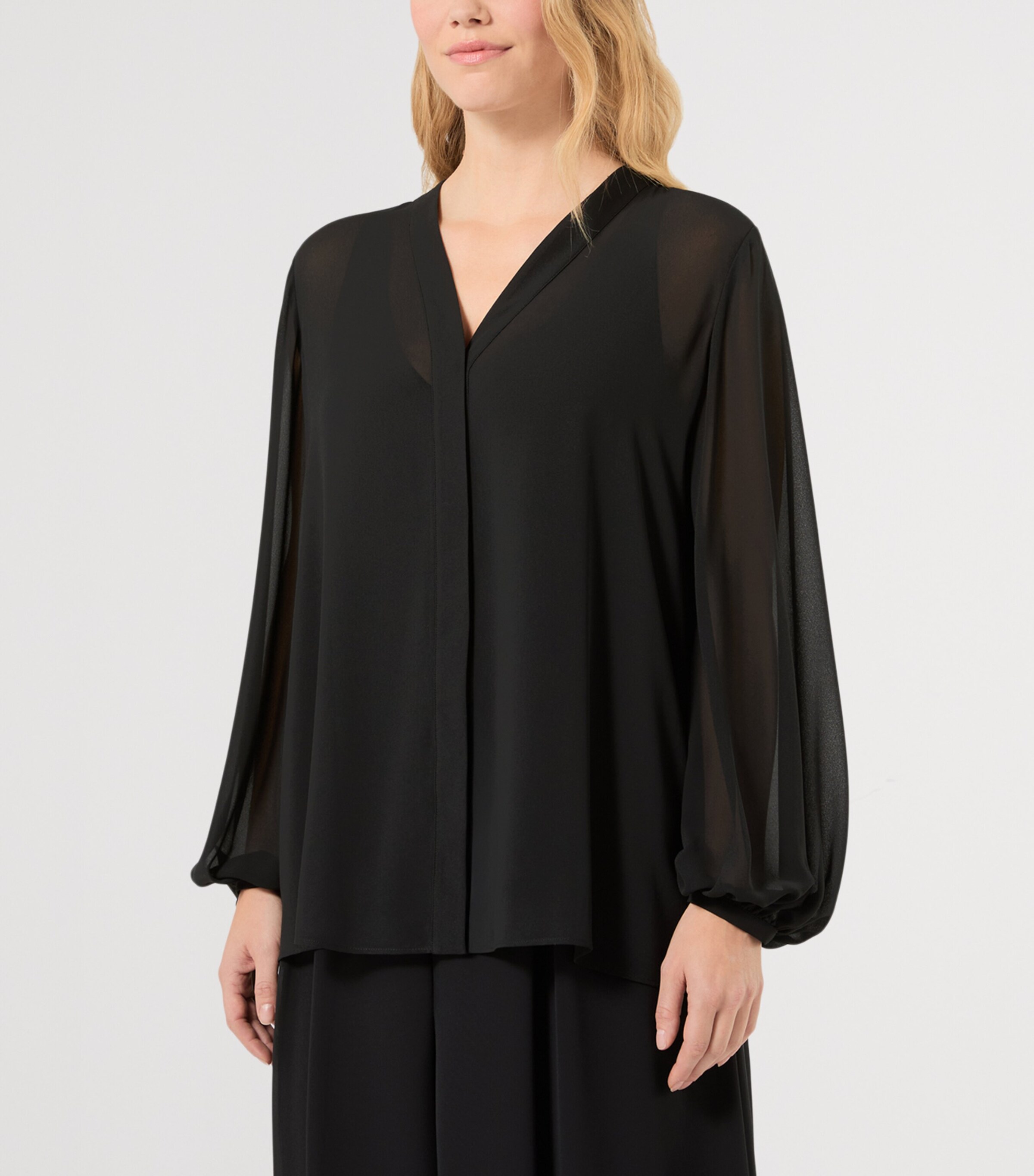 Marina Rinaldi Womens Top and Blouse Set Black Image 3