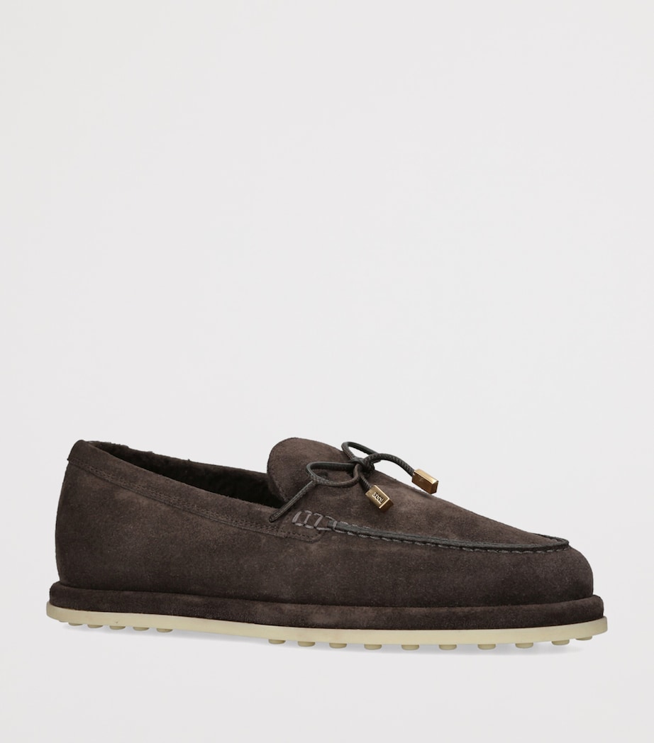 Tod's Suede Gomma Slippers Dark Brown Image 2