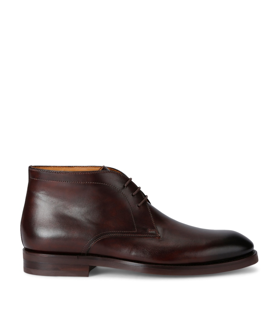Leather Kliff Chukka Boots DARK BROWN Image 1