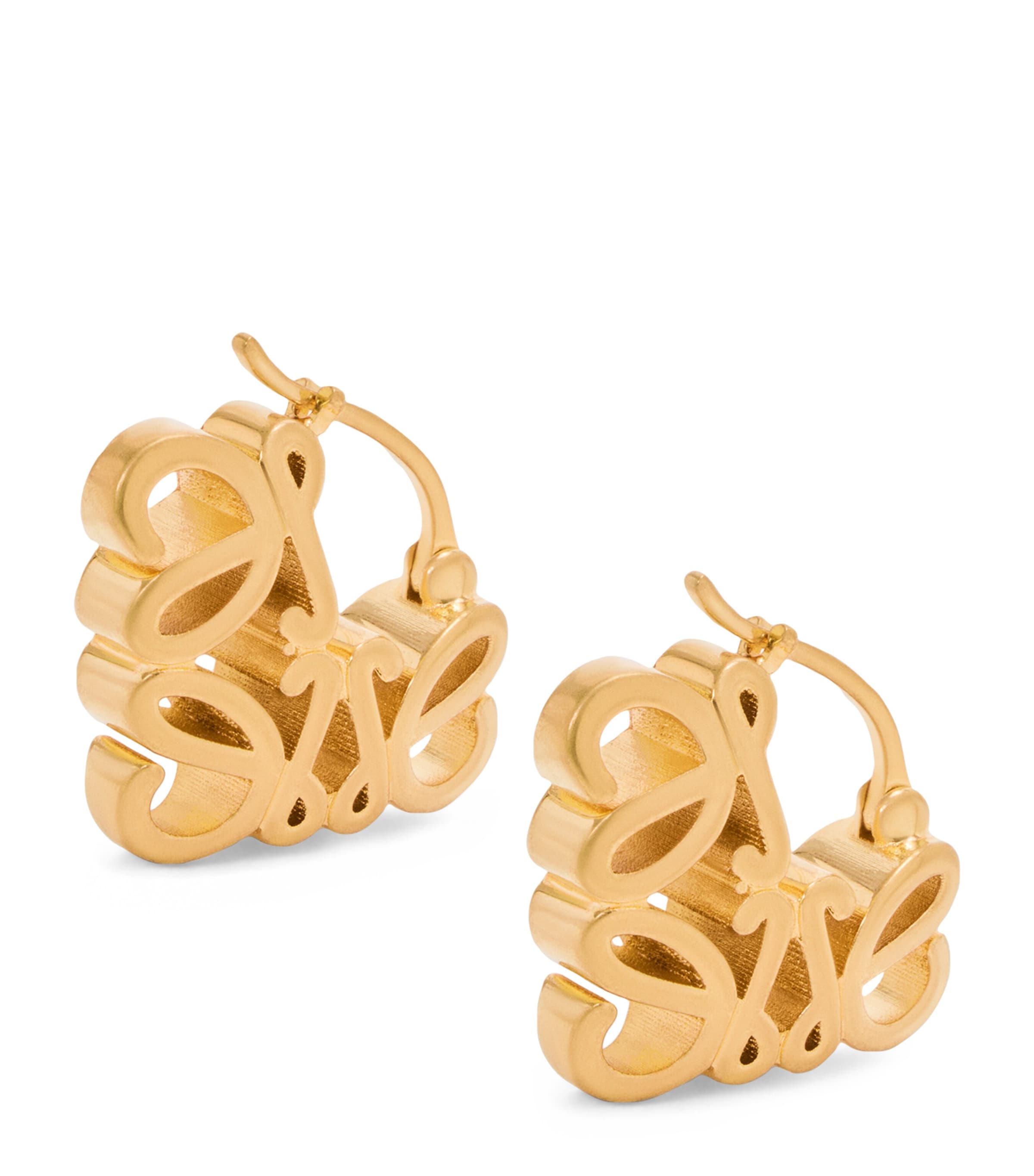 LOEWE Bombé Anagram Hoop Earrings Gold Image 1