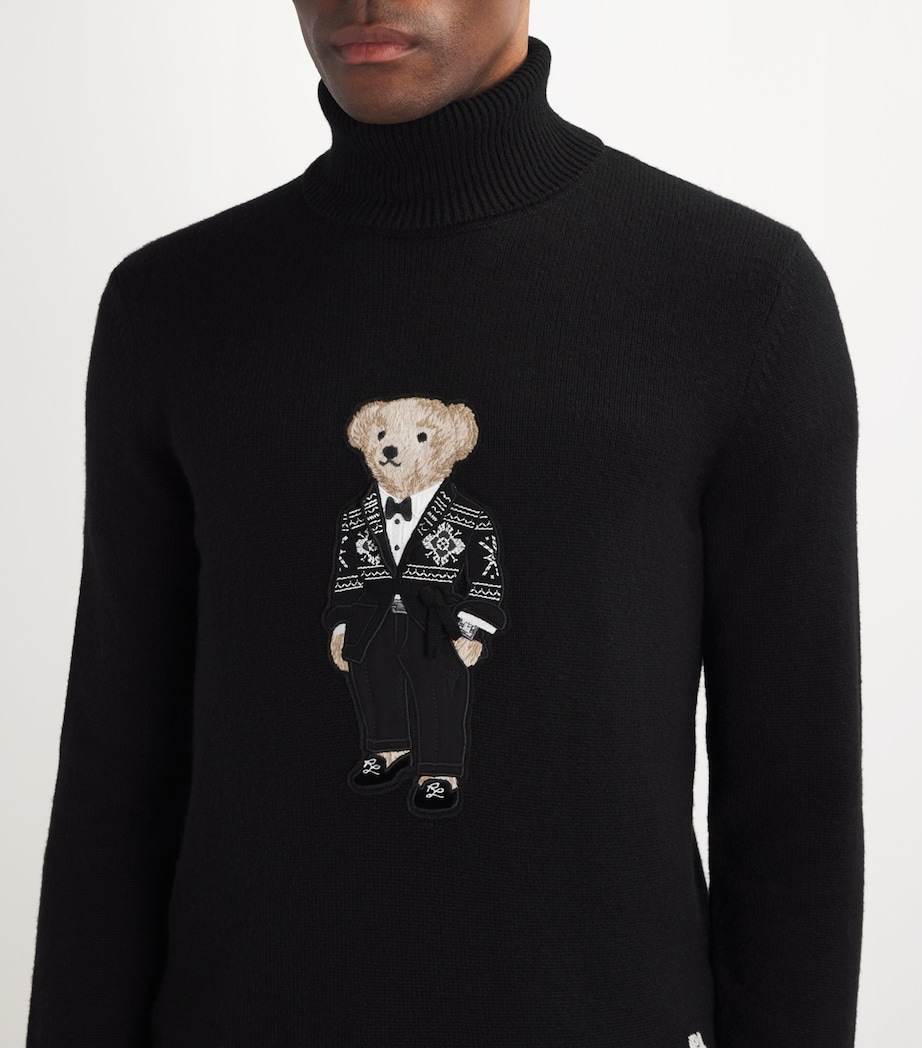 Rollneck Polo Bear Sweater BLACK Image 6