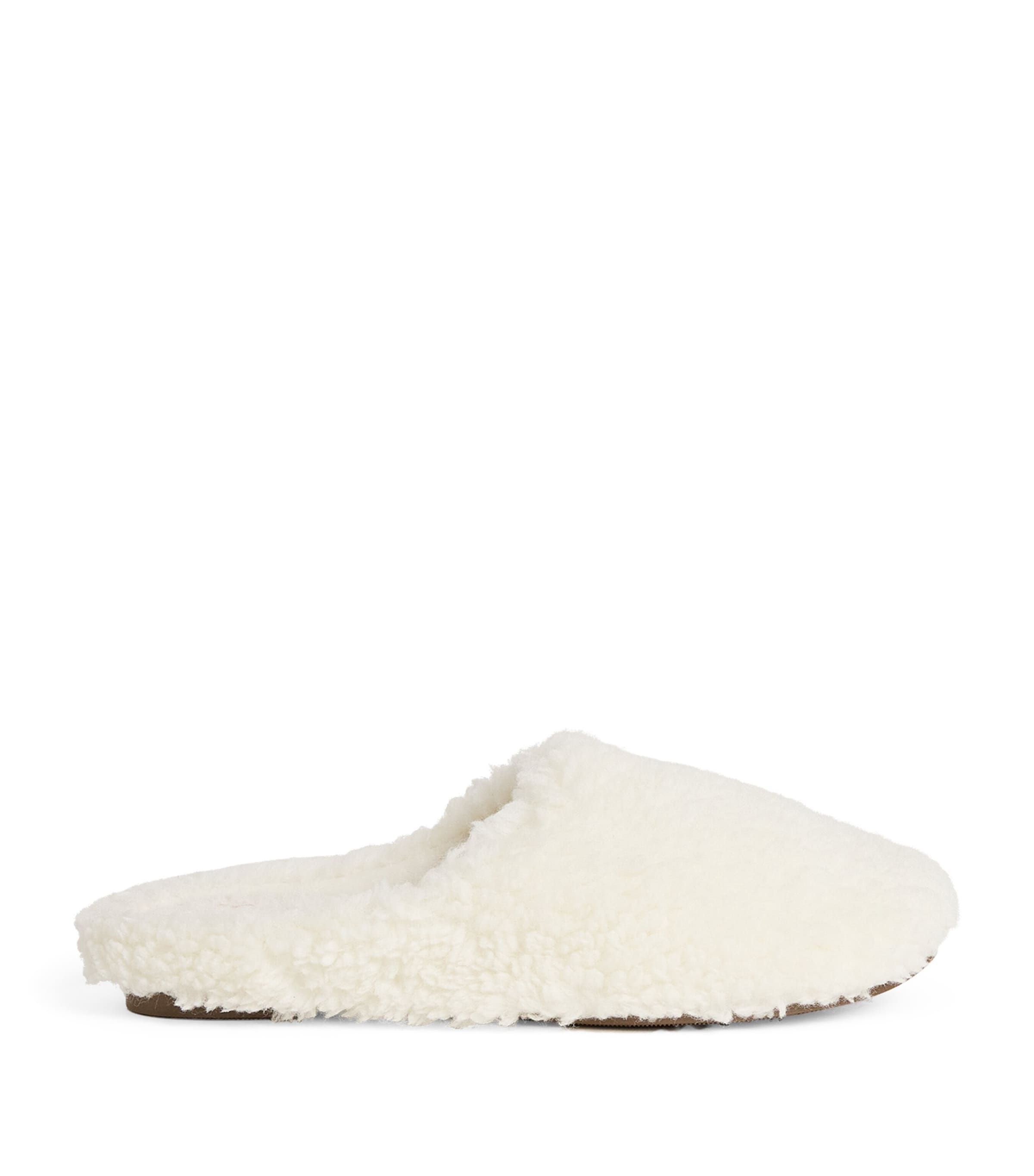 Eberjey Sherpa Fleece Slide Slippers In White