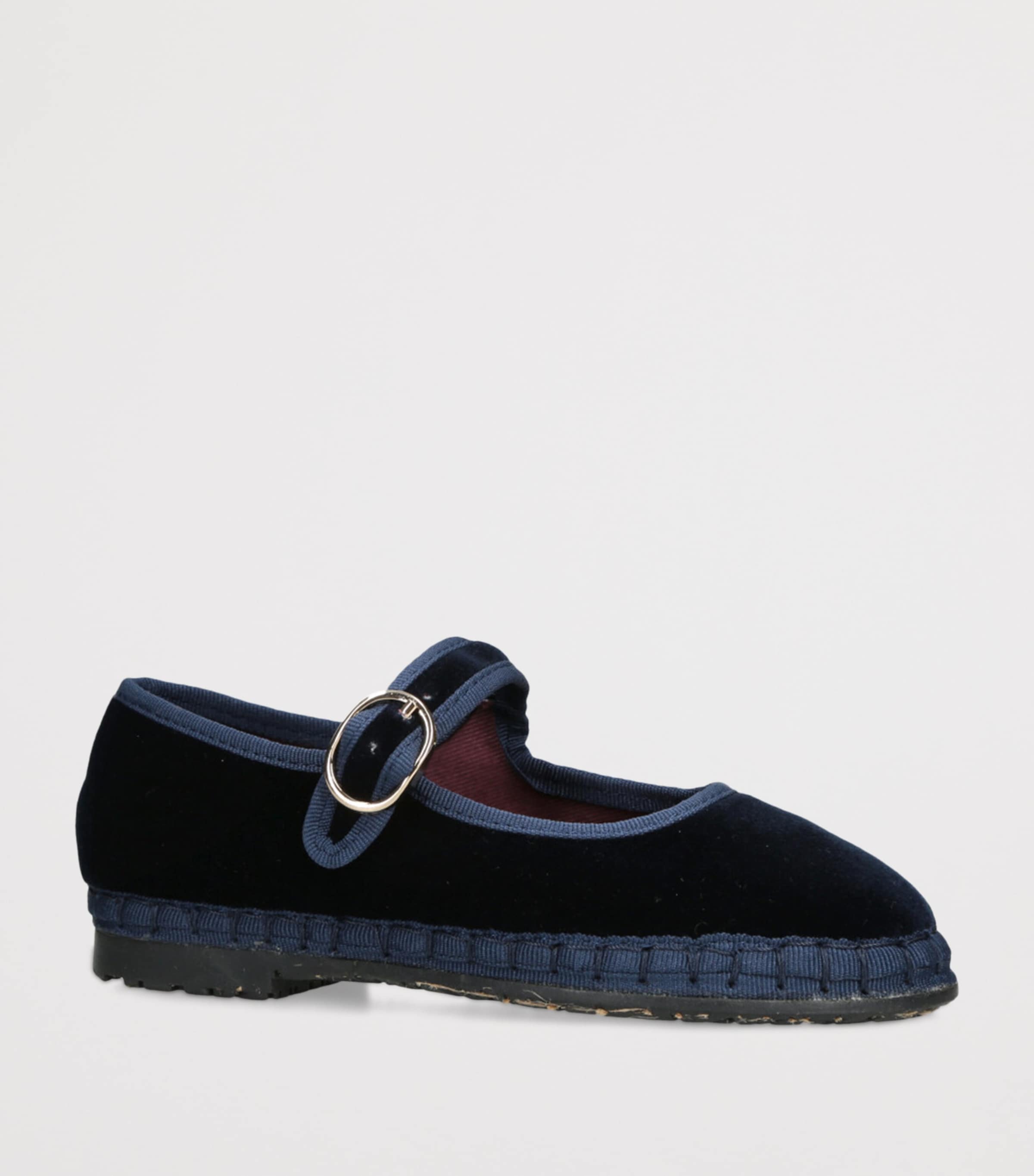 Flabelus Velvet Molly Mary Janes Blue/dark Image 3