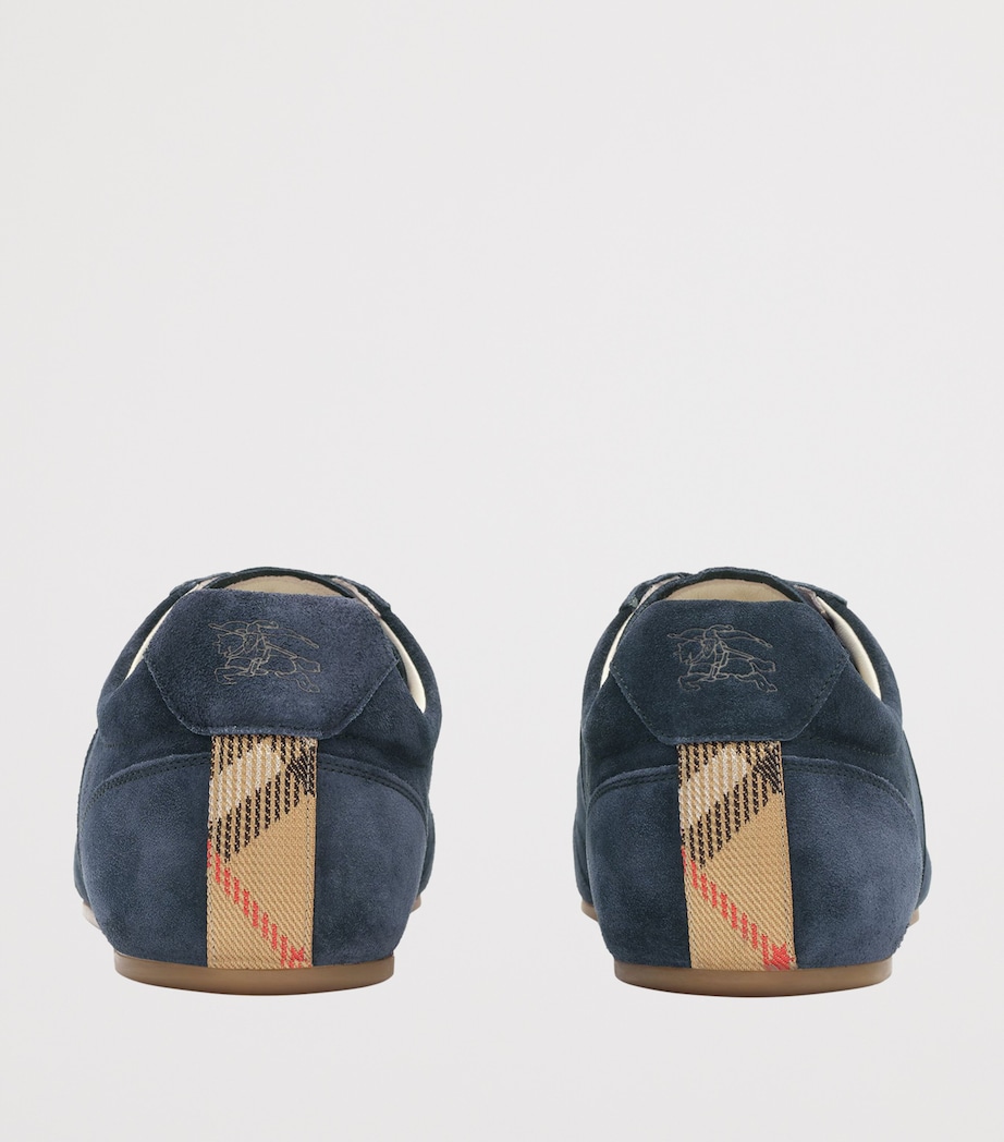 Burberry Suede Knight Runner Sneakers Storm Blue Image 3