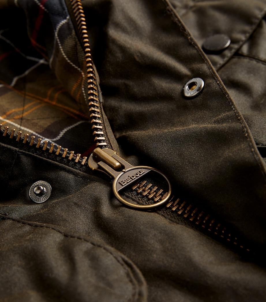 Barbour Mens Waxed Trooper Jacket Olive Image 5