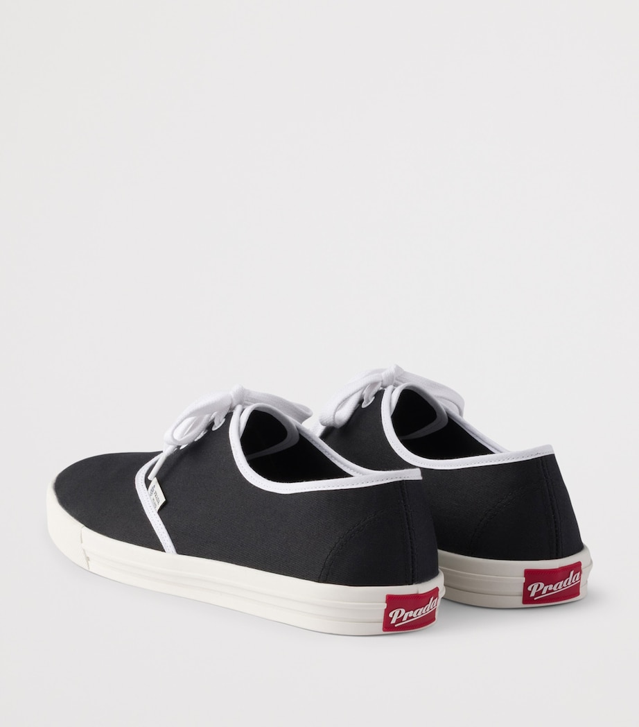Prada Cotton Drill Low-Top Sneakers Image 5
