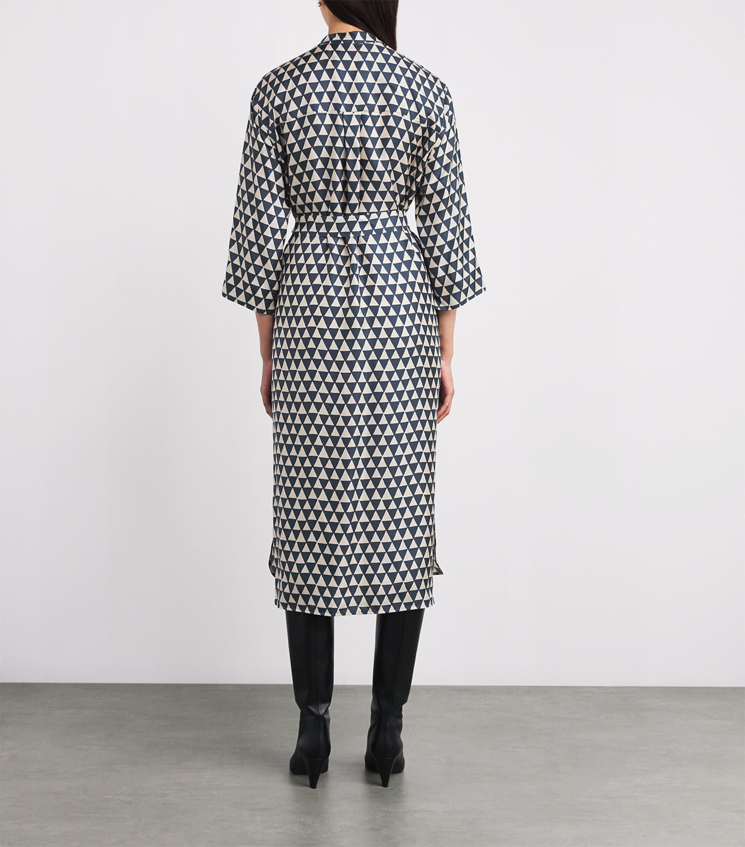 Silk Printed Midi Dress ULTRAMARINE Image 3