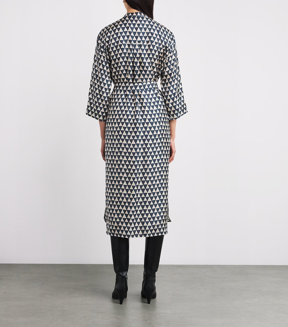 Silk Printed Midi Dress ULTRAMARINE Image 3