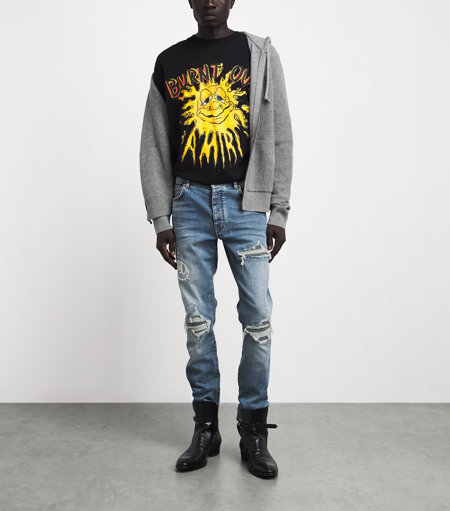 AMIRI Mens Hollywood MX1 Slim Jeans Harbor Indigo Image 2