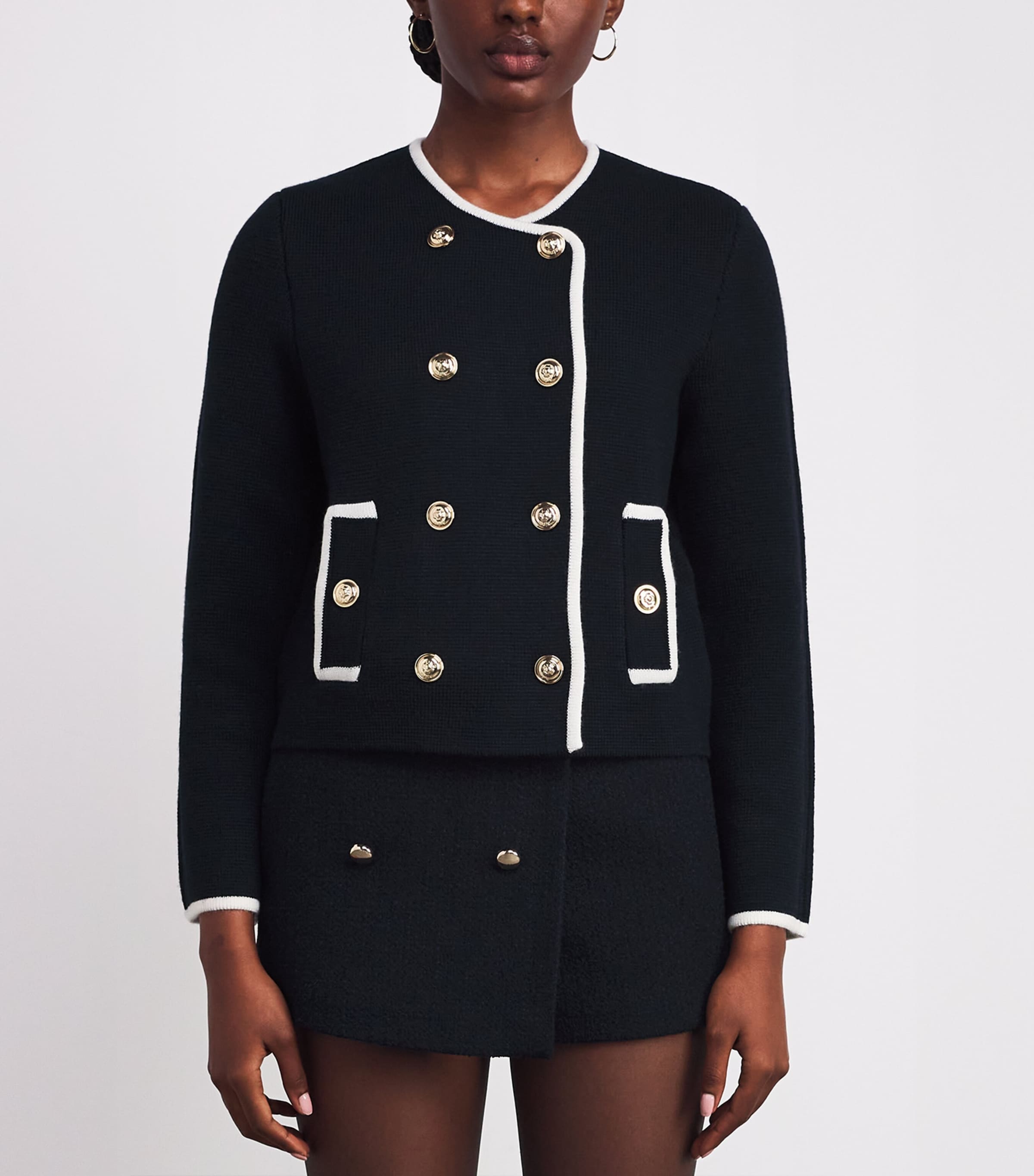 Knitted Cardigan NAVY Image 3