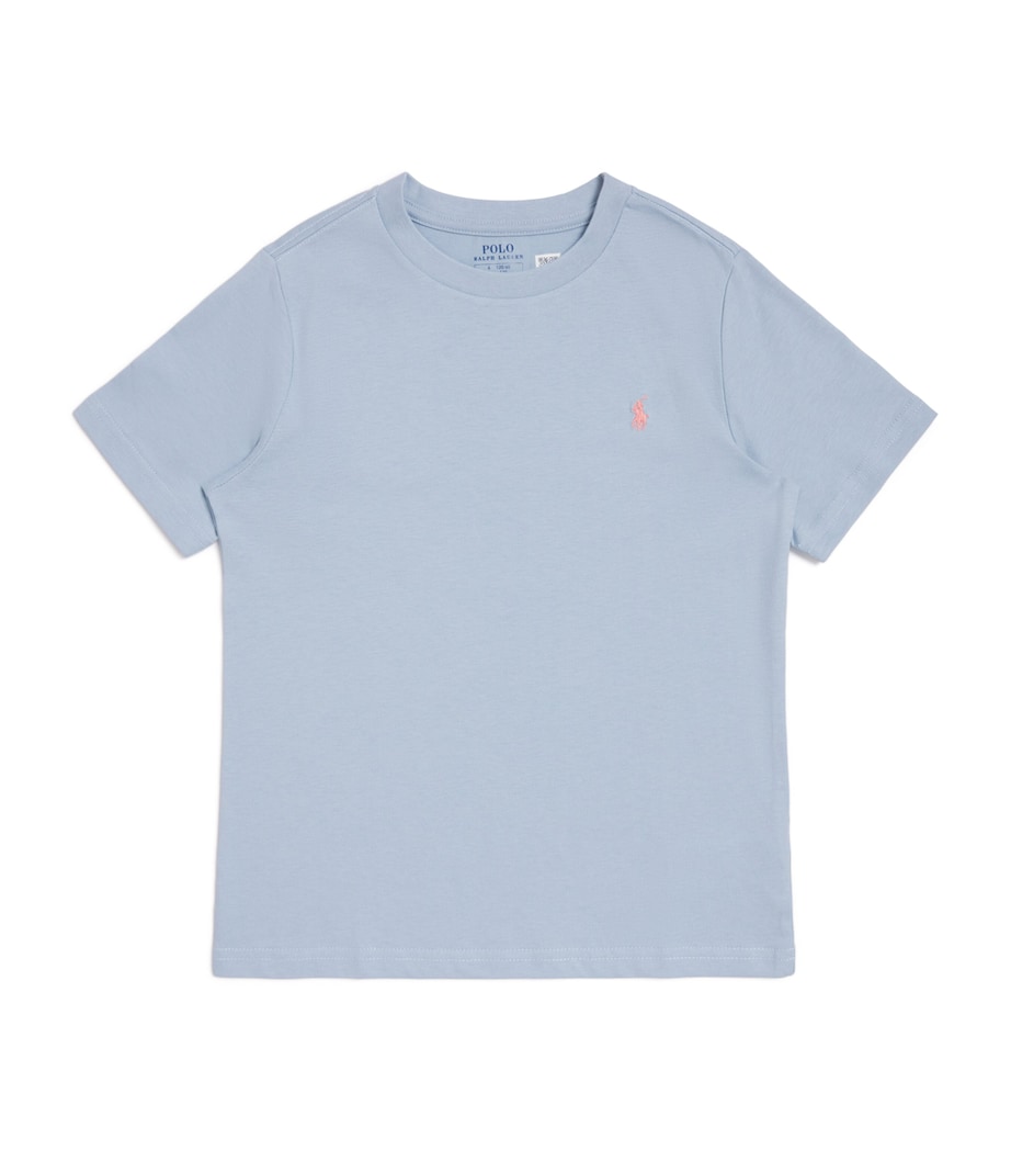 Cotton Jersey Logo T-Shirt (6-14 Years) ESTATE BLU Image 1